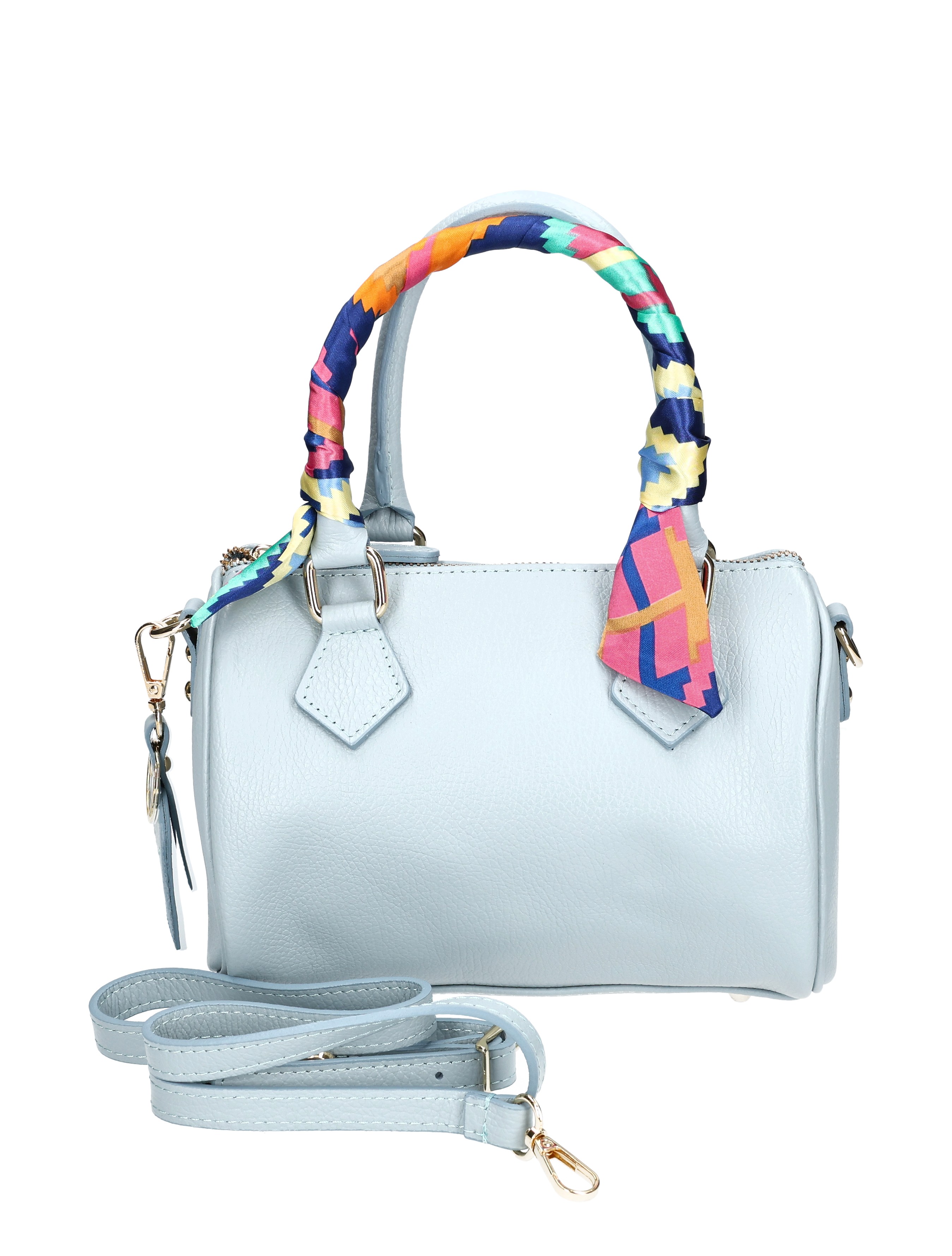 handtas, luiertas, lichteblauwe tas, schoudertas, scarftdetail