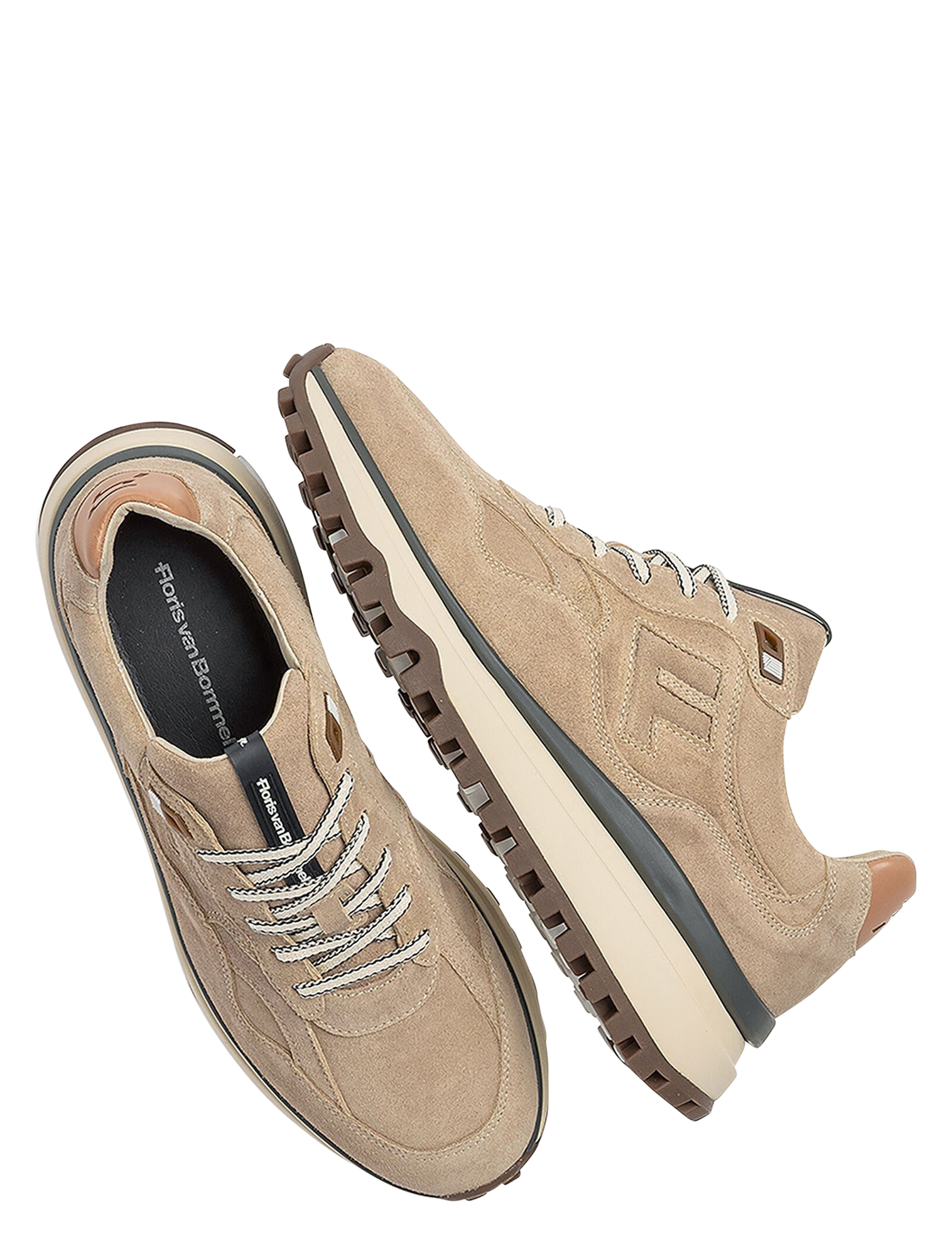 Floris van Bommel - De Gripper SFM-10238 22-03 LightBrown G+ Wijdte - Heren - Lage Sneakers - Sneakers - 50121_22_3