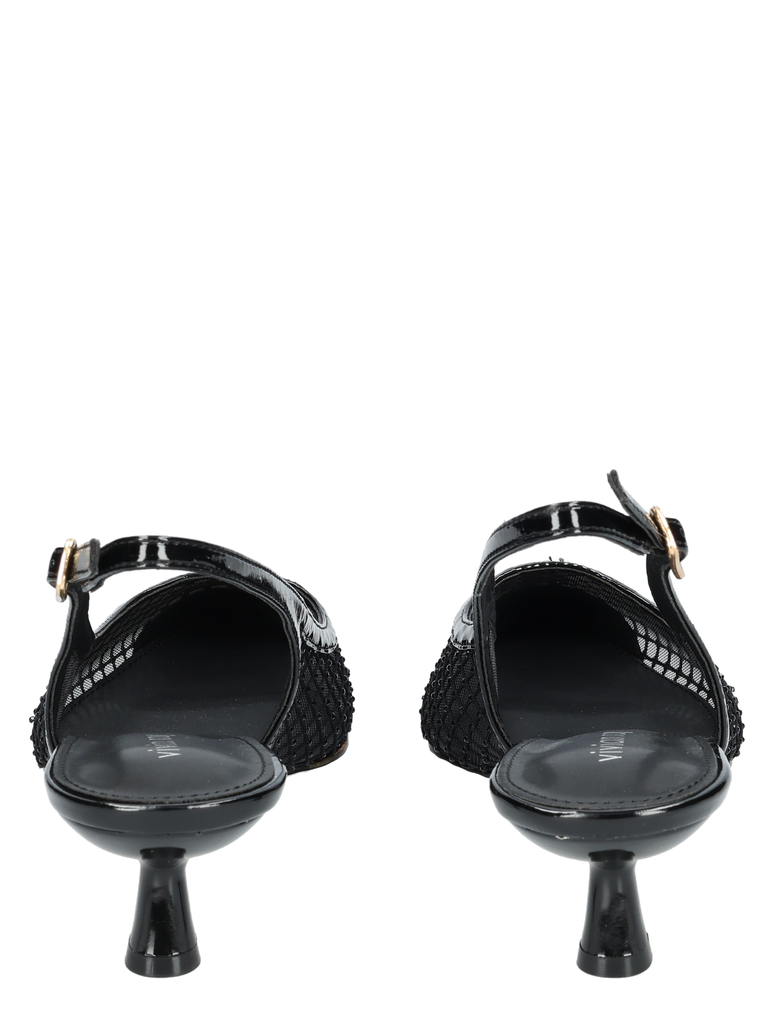 Vivian Ray - Zhou 2615022 Black Mesh - Dames - Slingbacks - 50207_11_6