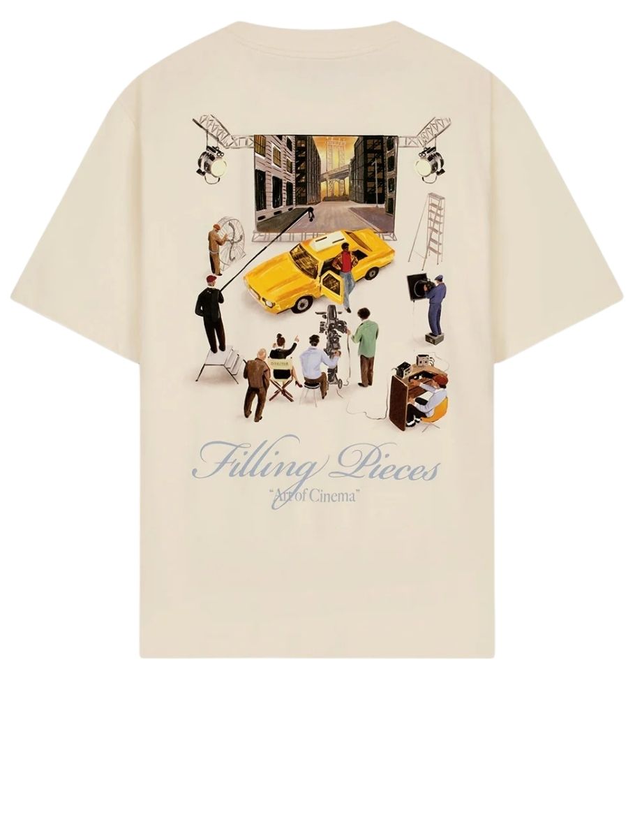 Filling Pieces - T-Shirt Filmset Antic White - Heren - T-Shirts & Polos - 51535_88_1