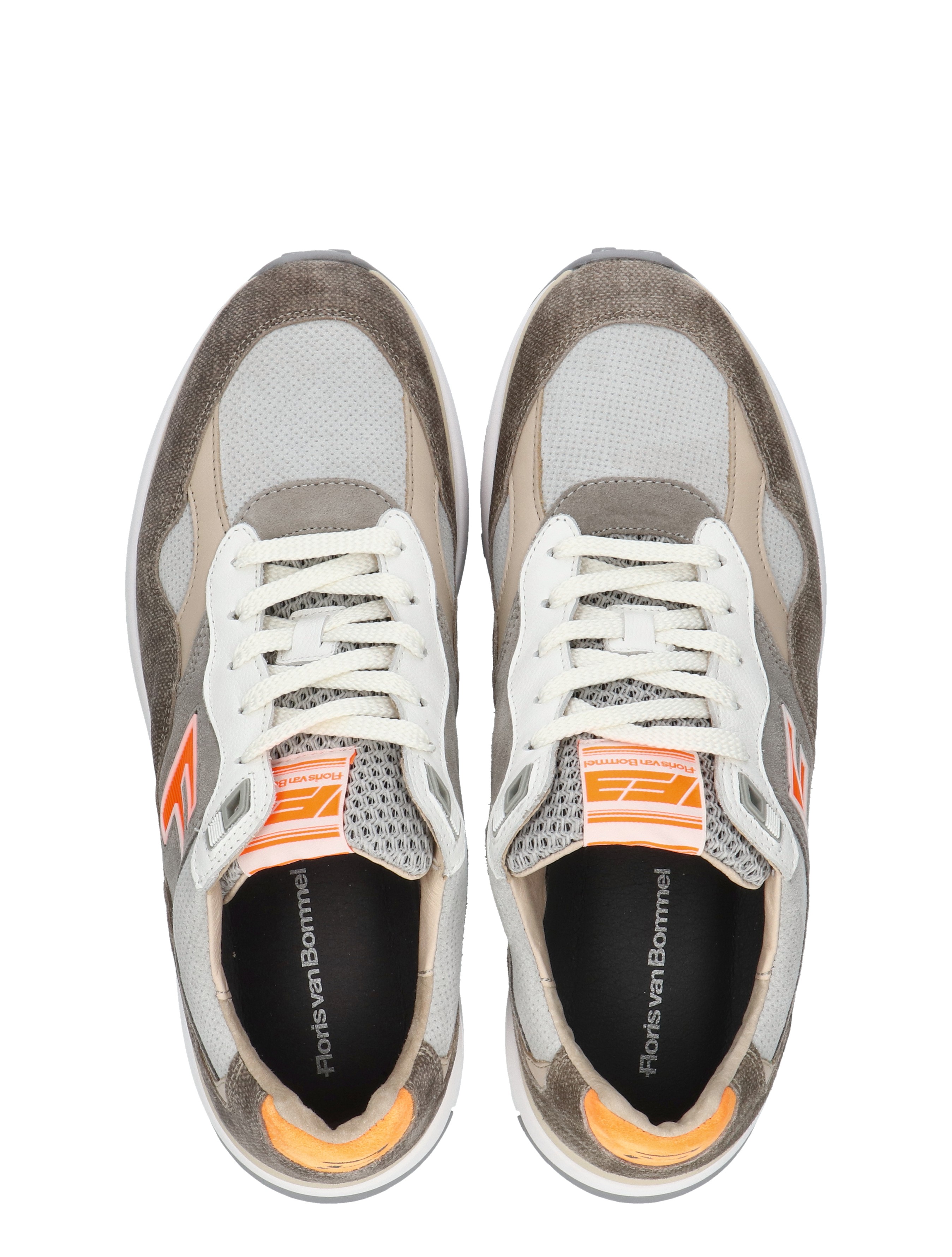 Floris van Bommel - De Gripper 10238 34-02 Taupe G+ Wijdte - Heren - Lage Sneakers - Sneakers - 50664_77_7