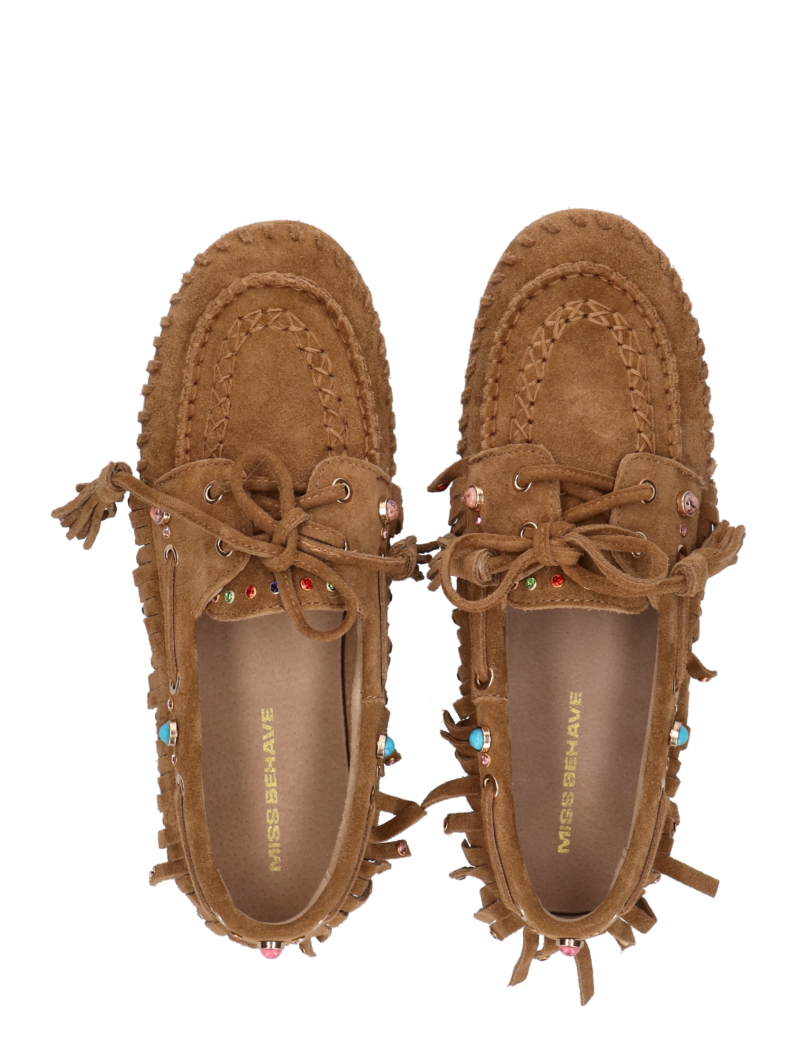 Miss Behave - 2657-11 Camel Suede - Dames - Veterschoenen - Casual Veterschoenen - 50869_22_7