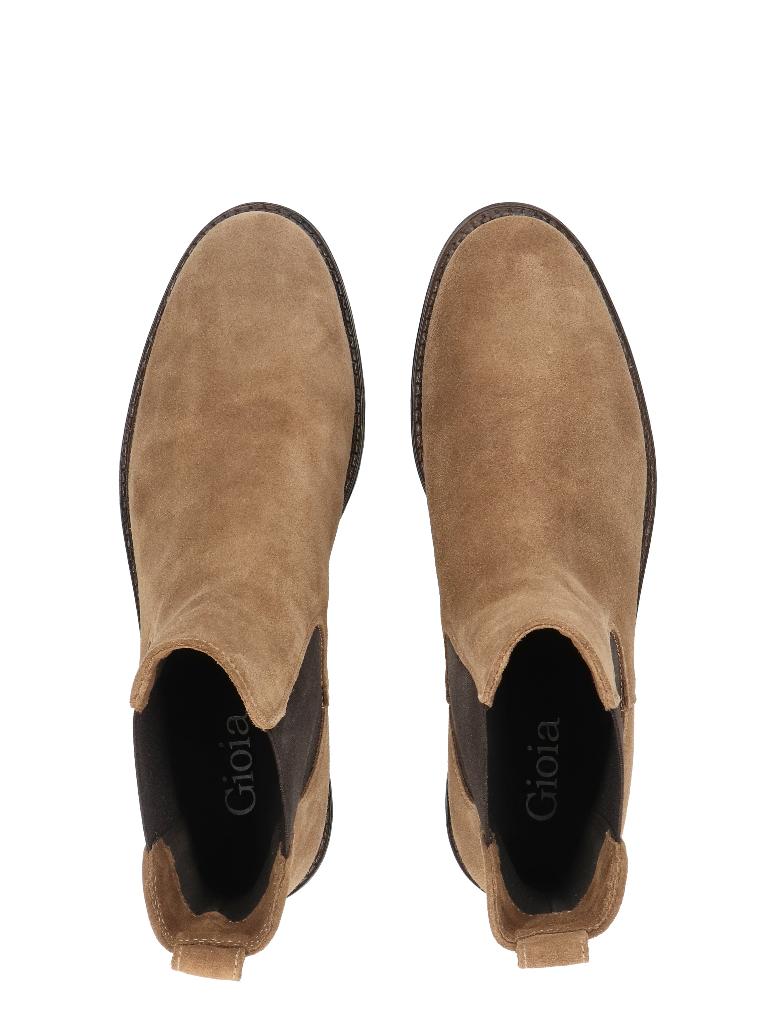 ankle boots, suede, tan, slip-on, boots