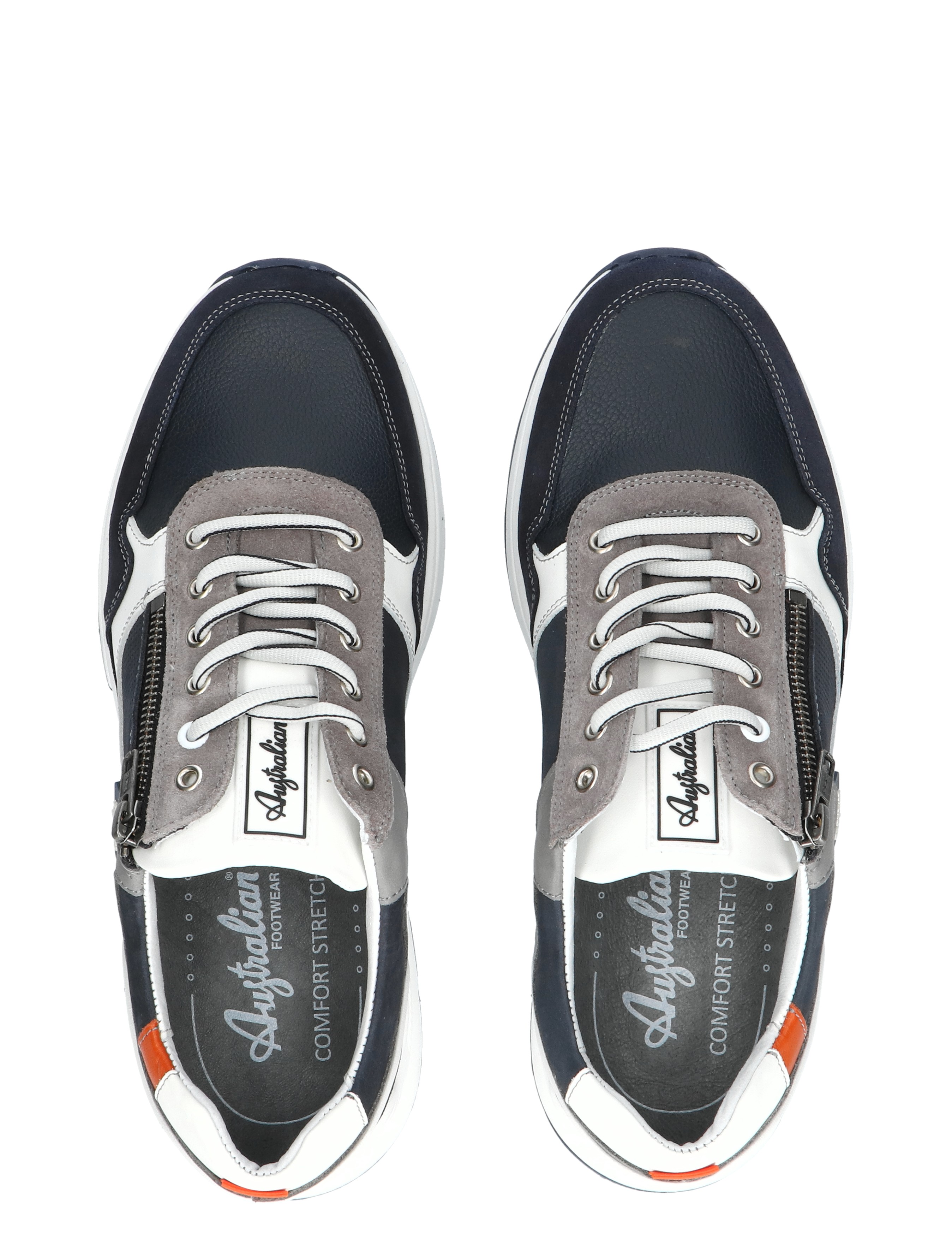 Australian - Connery  Blue Green Orange H-Wijdte - Heren - Veterschoenen - Casual Veterschoenen - 47089_33_7