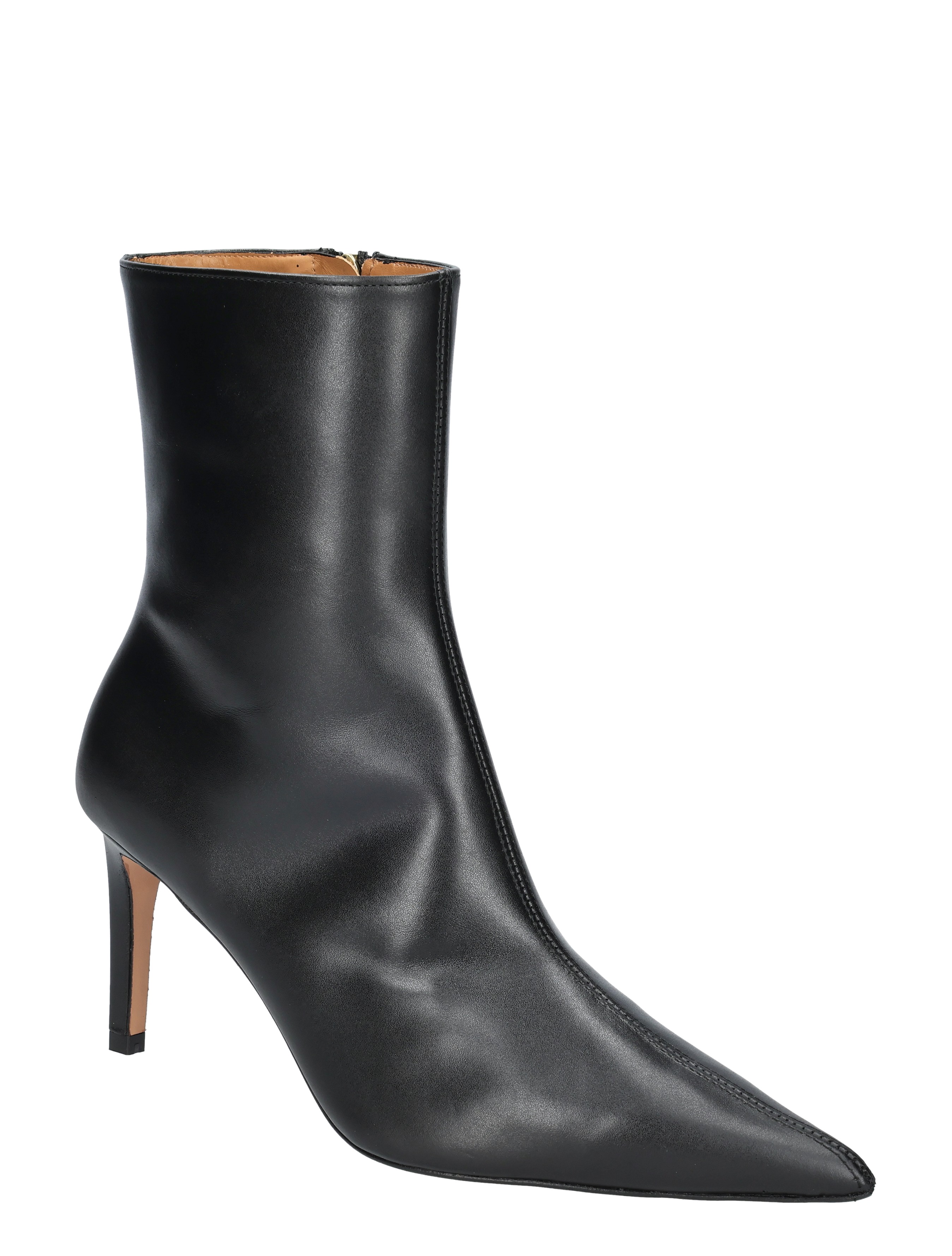 boot, ankle boot, stiletto, black, leather