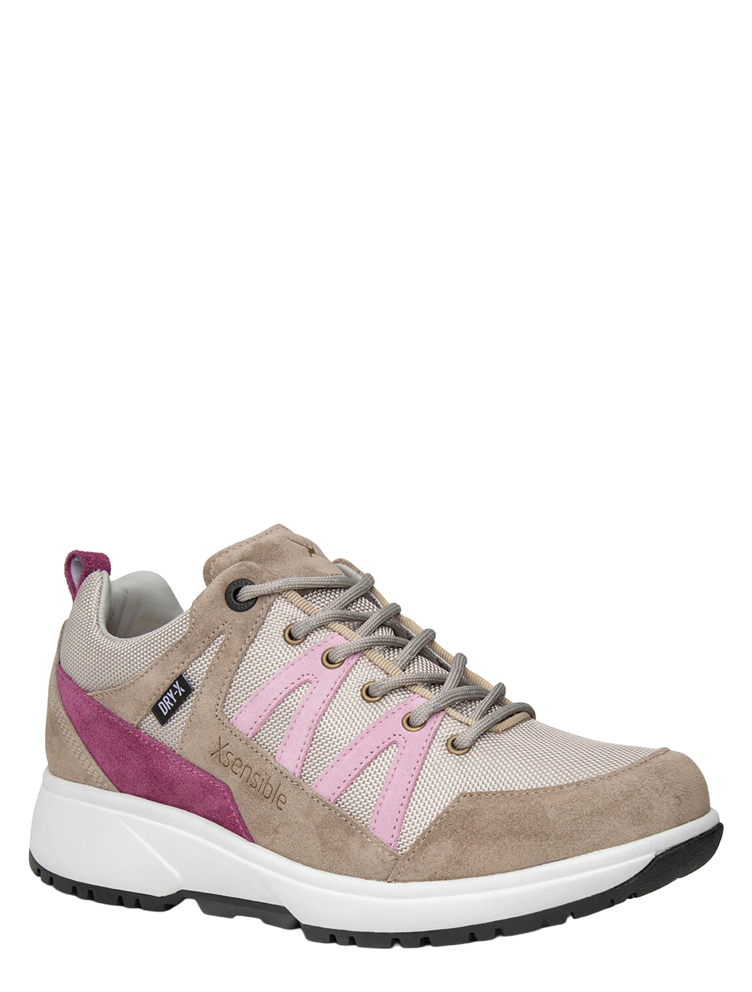 sneaker, dameschoen, wandelingsschoen, suède, roze details