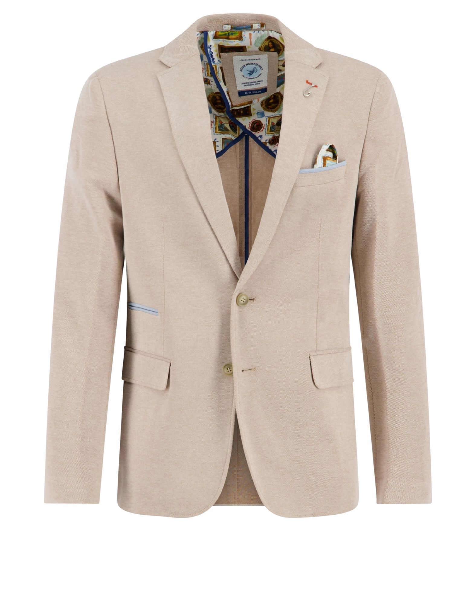 A Fish Named Fred - Blazer Pique 205 Sand - Heren - Jassen & Jacks - 51189_77_1