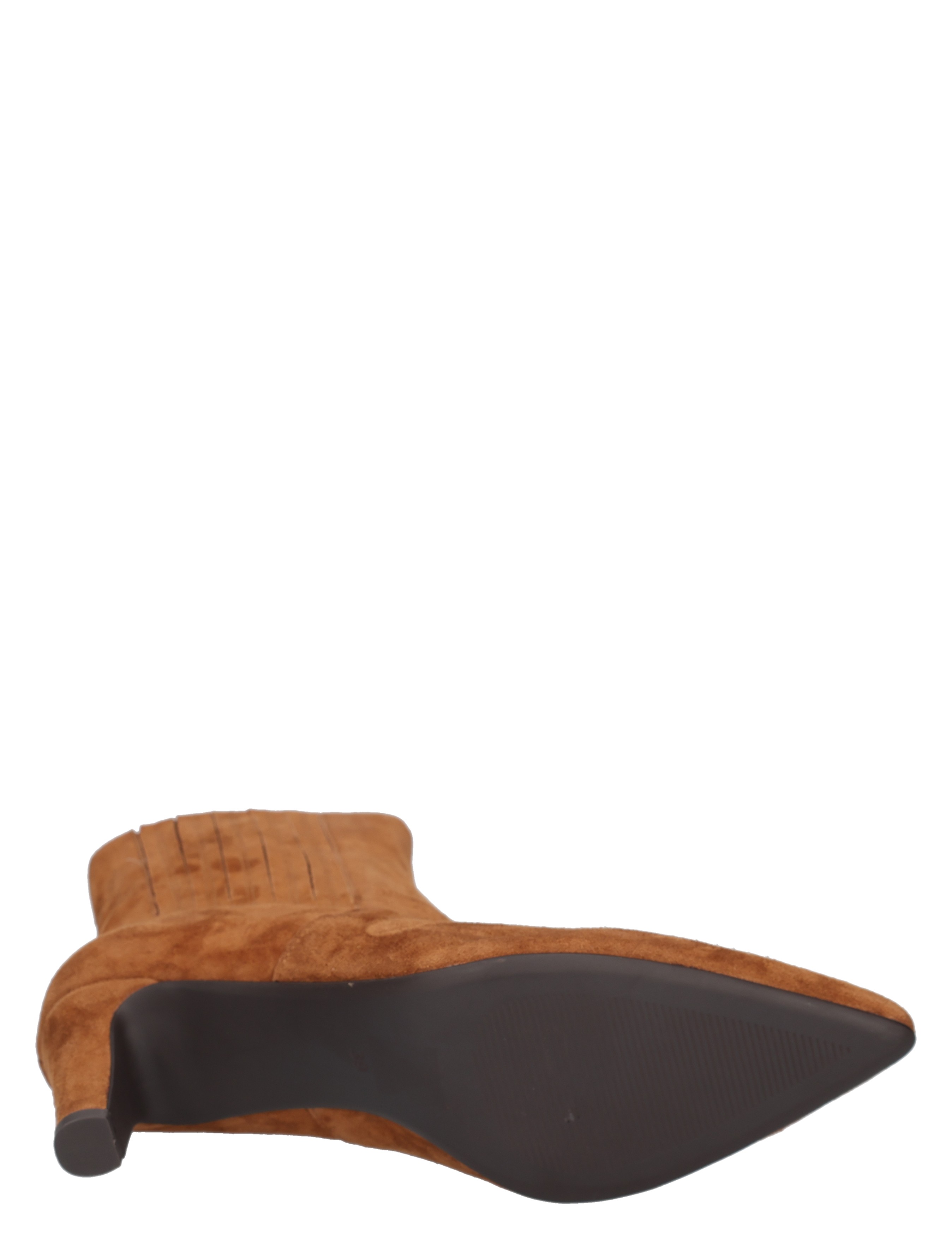 hoge hak, suede, bruine schoen, laars, hak