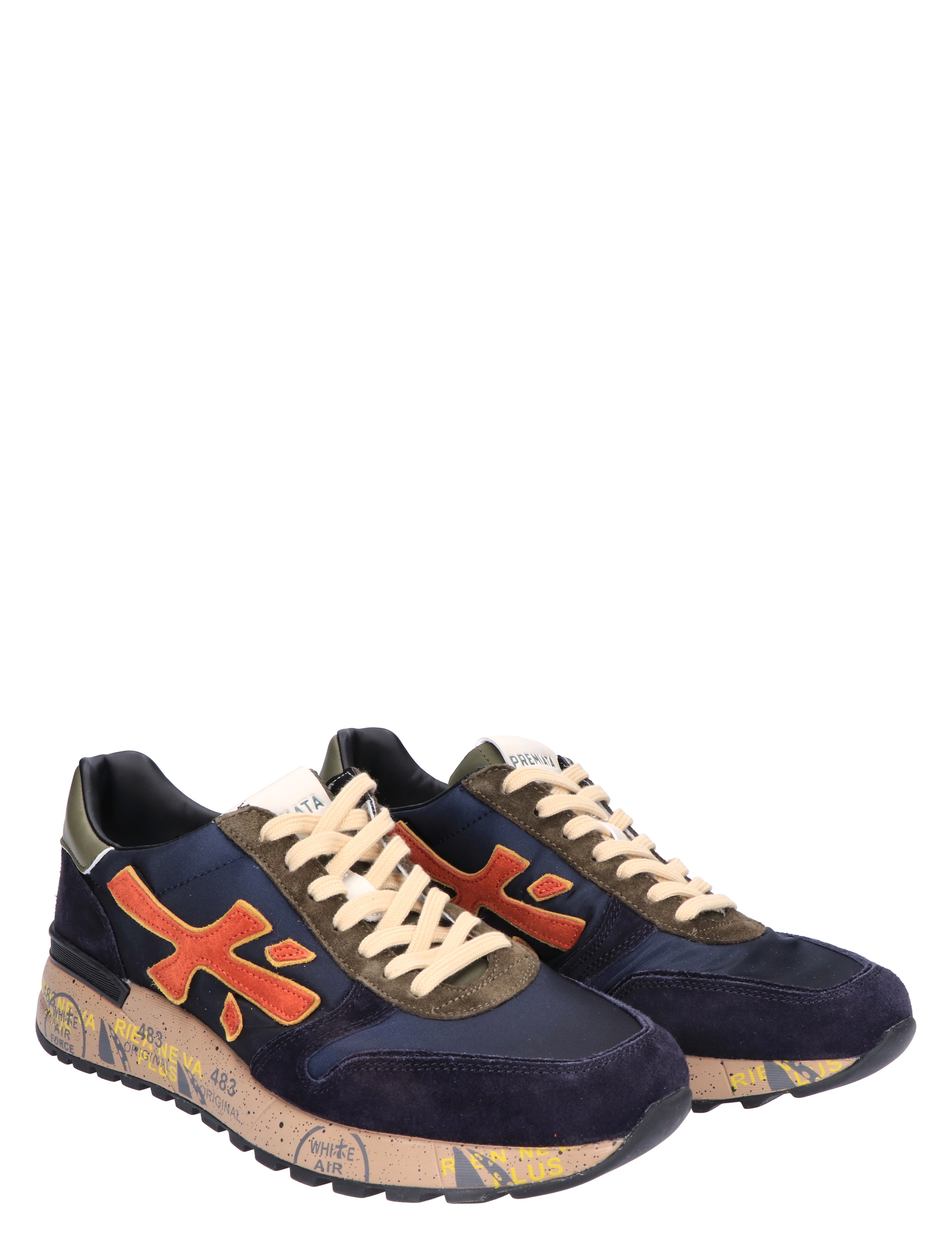 Premiata - Mick Men 6419 Blue Red - Heren - Lage Sneakers - Sneakers - 45568_34_5