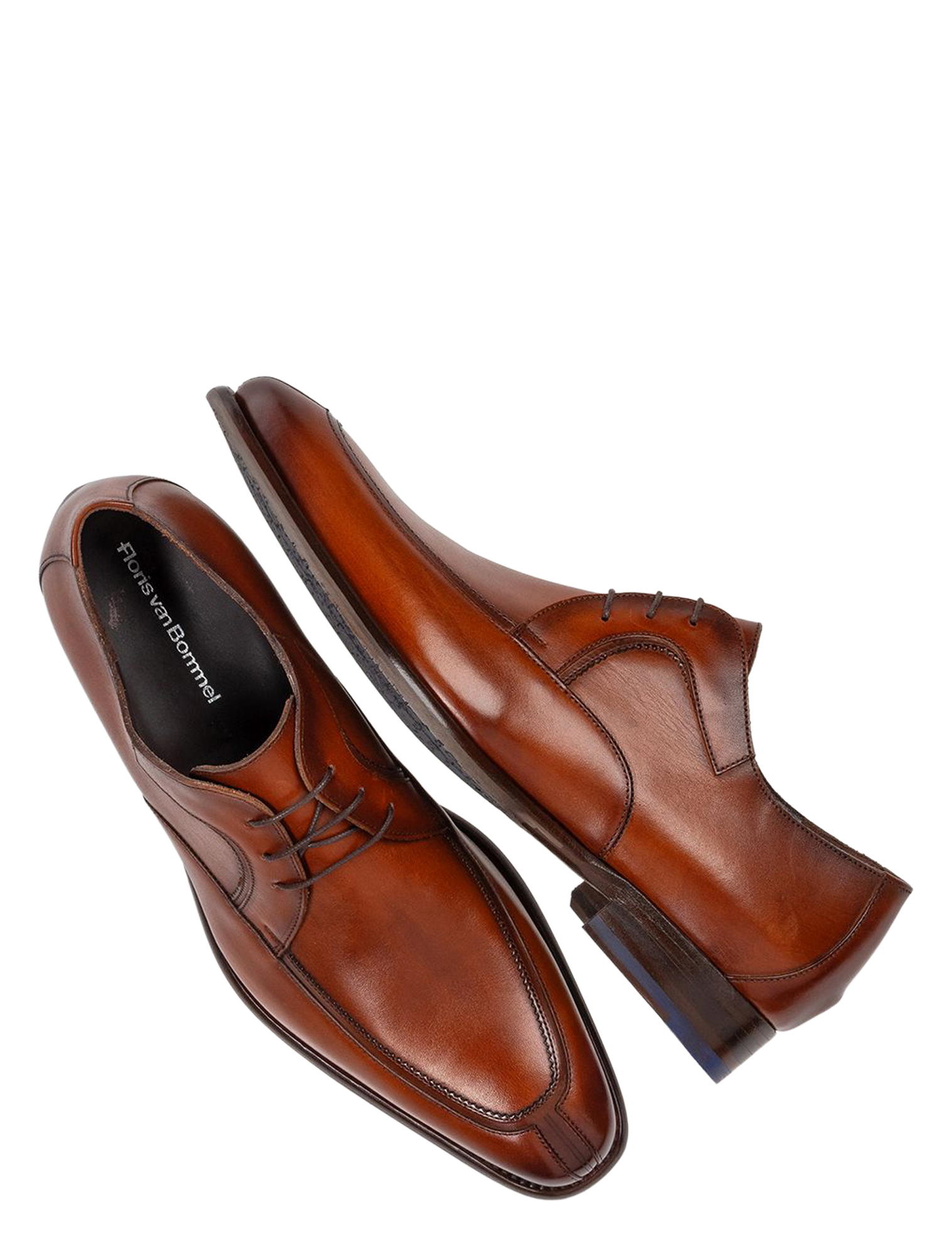 Floris van Bommel - De Stijler 30356 43.00 Dark Cognac H-Wijdte - Heren - Veterschoenen - Nette Veterschoenen - 51458_22_3