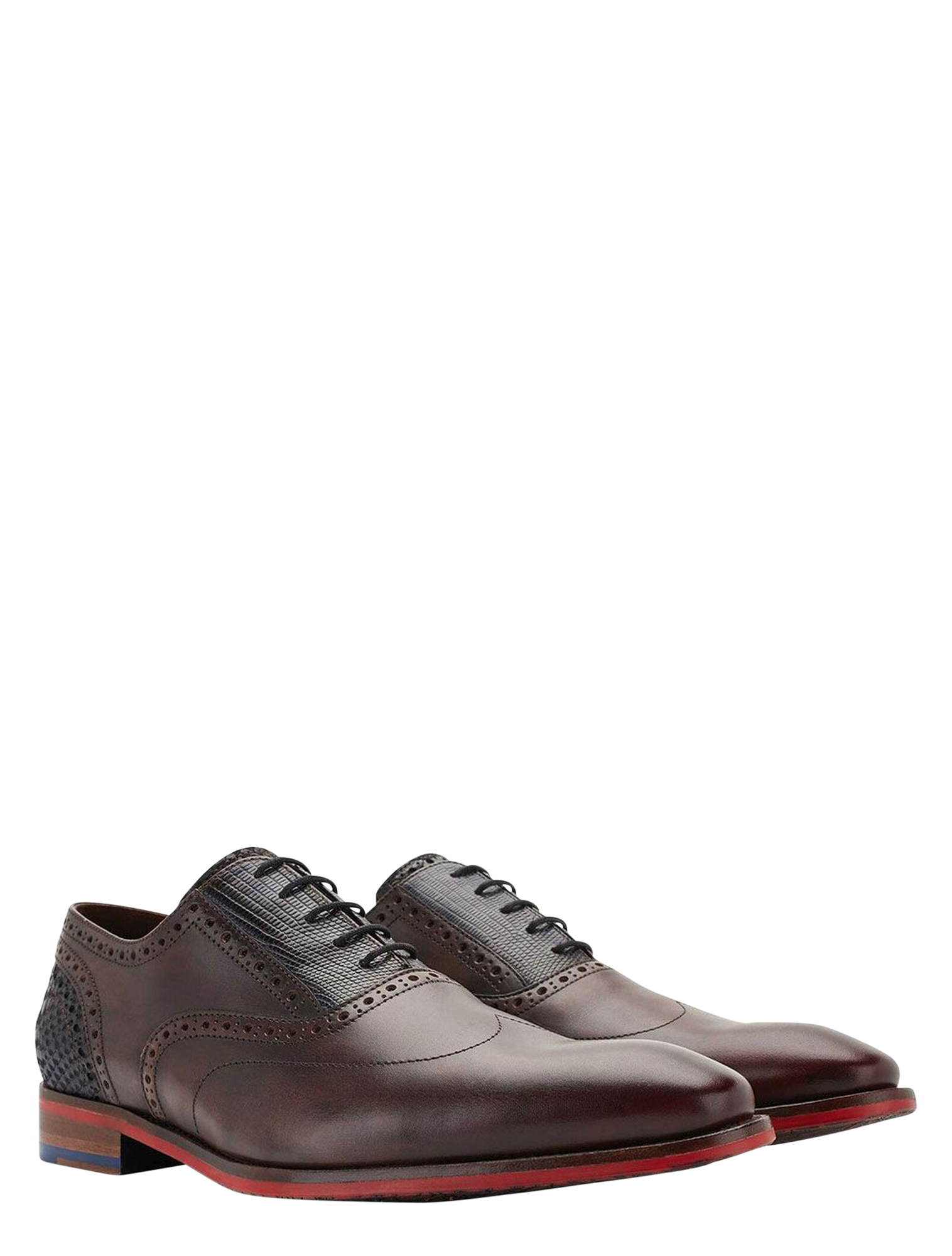 Floris van Bommel - De Stapper SFM-30229 03.02 Dark Brown G+Wijdte - Heren - Veterschoenen - Nette Veterschoenen - 43417_22_3