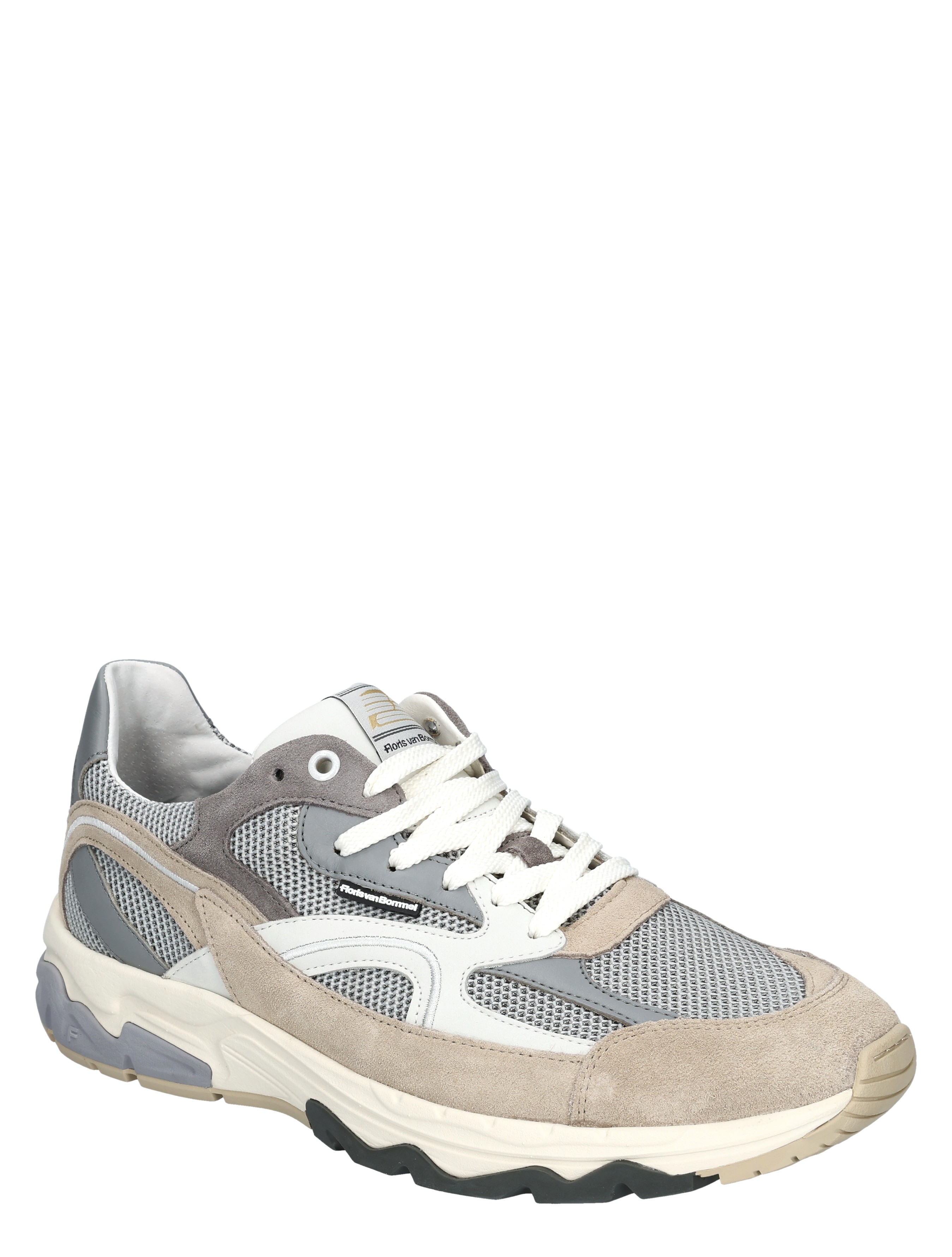 sneaker, sportschoen, grijs, suede, mesh