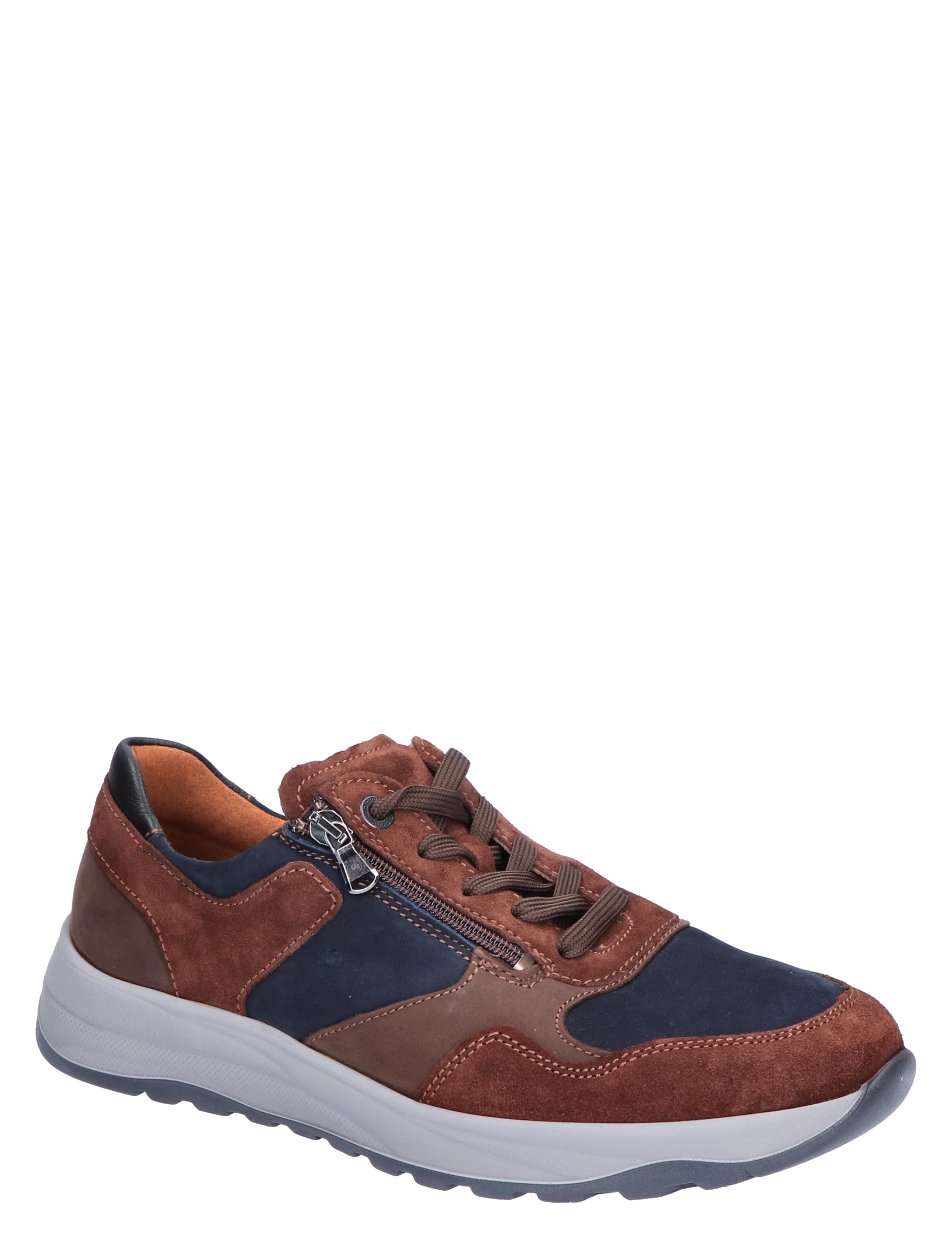 Waldlaufer - 662001 Blue Brown K-Wijdte - Heren - Veterschoenen - Casual Veterschoenen - 45586_32_3