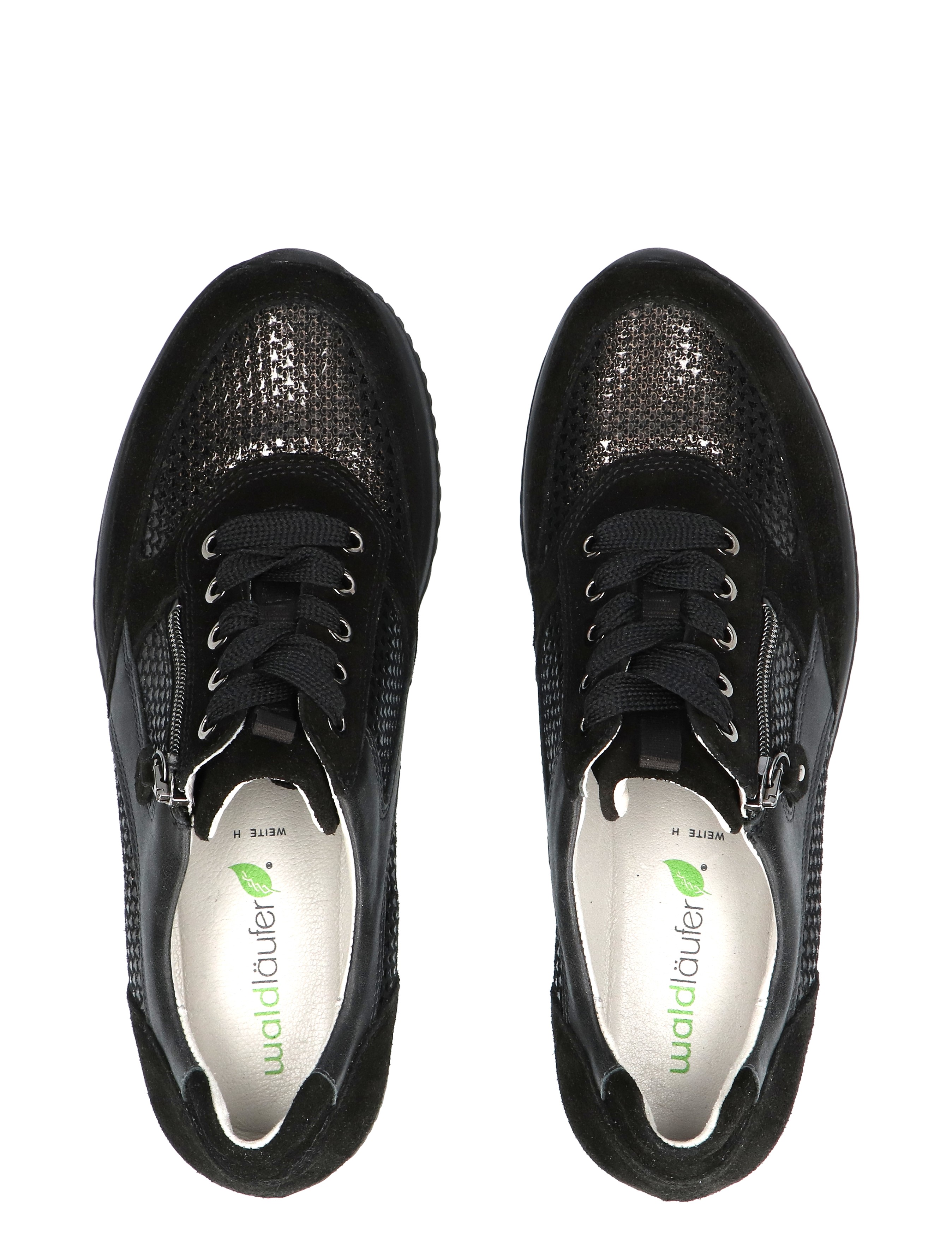 Waldlaufer - 980008 Black H-Wijdte - Dames - Veterschoenen - Casual Veterschoenen - 48866_11_7