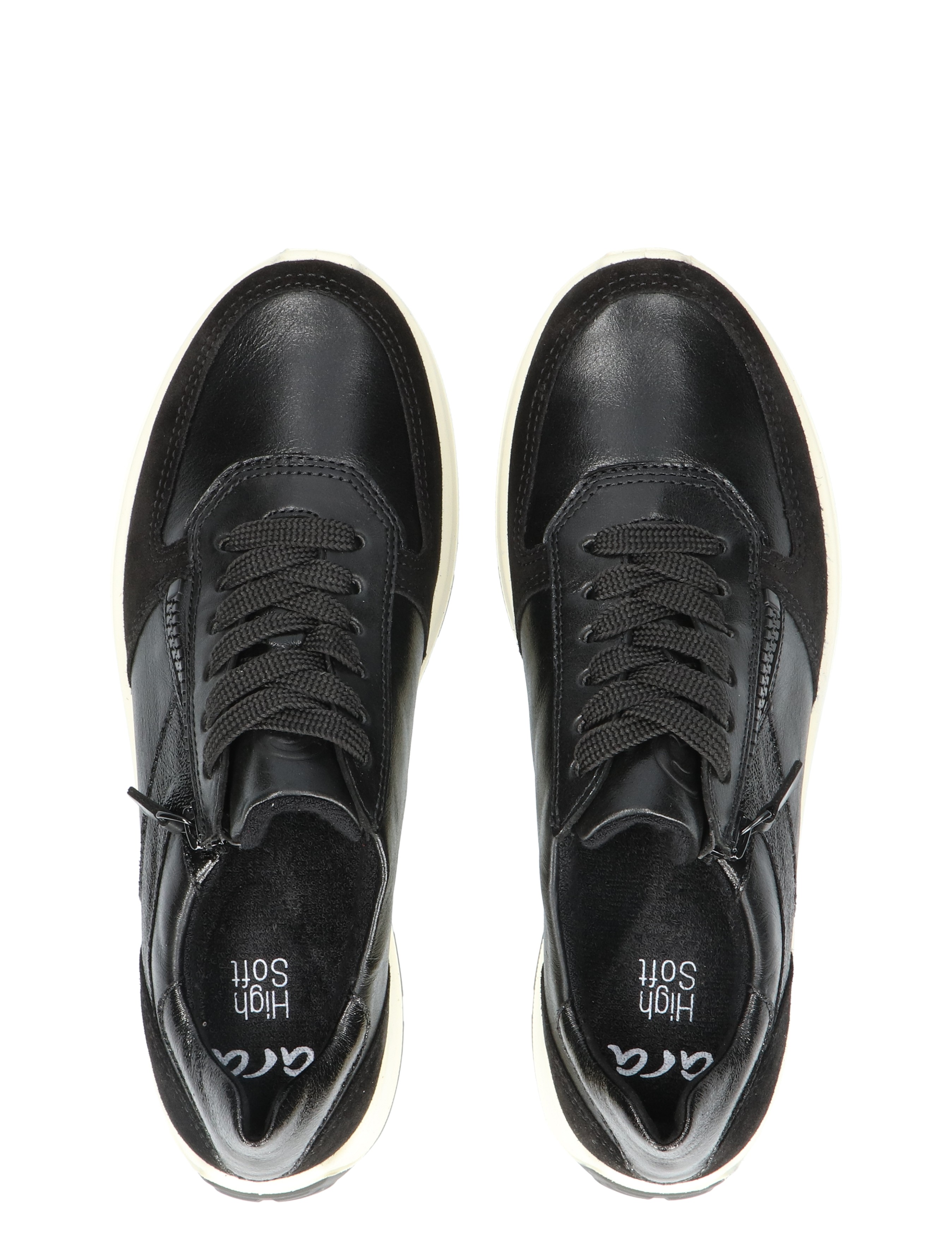 Ara - New York 12-25112-01 Black H-Wijdte - Dames - Veterschoenen - Casual Veterschoenen - 48821_11_7