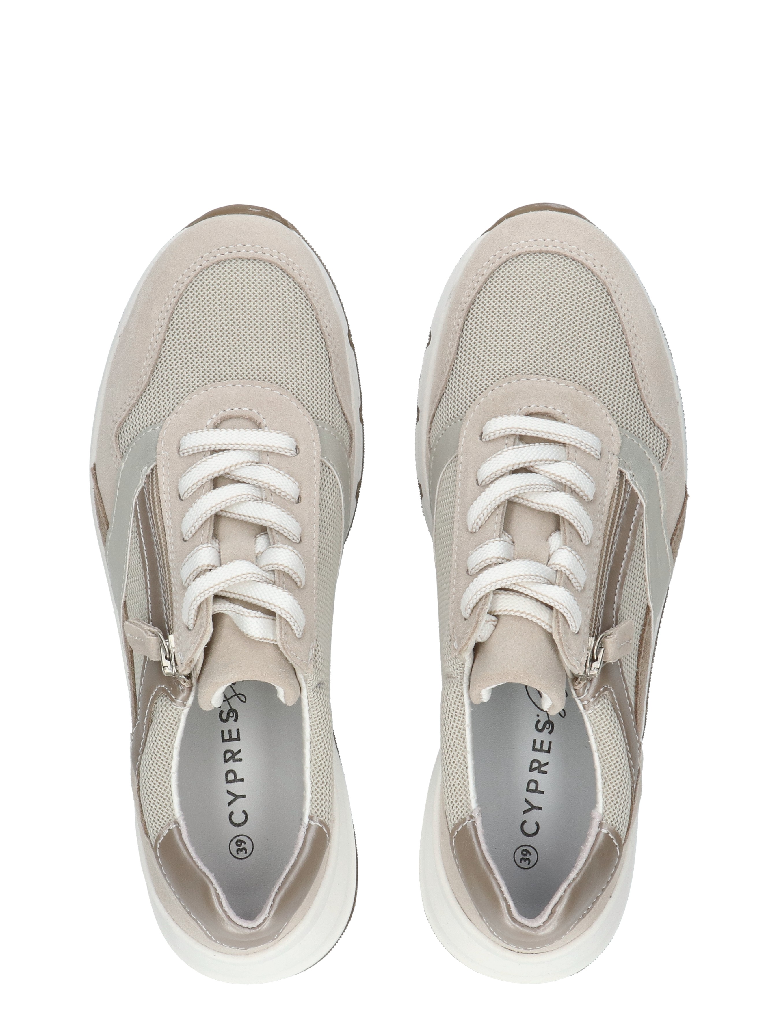 Cypres Soft - Zyva 2615630 1796 Cream Suede 1050 - Dames - Veterschoenen - Casual Veterschoenen - 50842_77_7