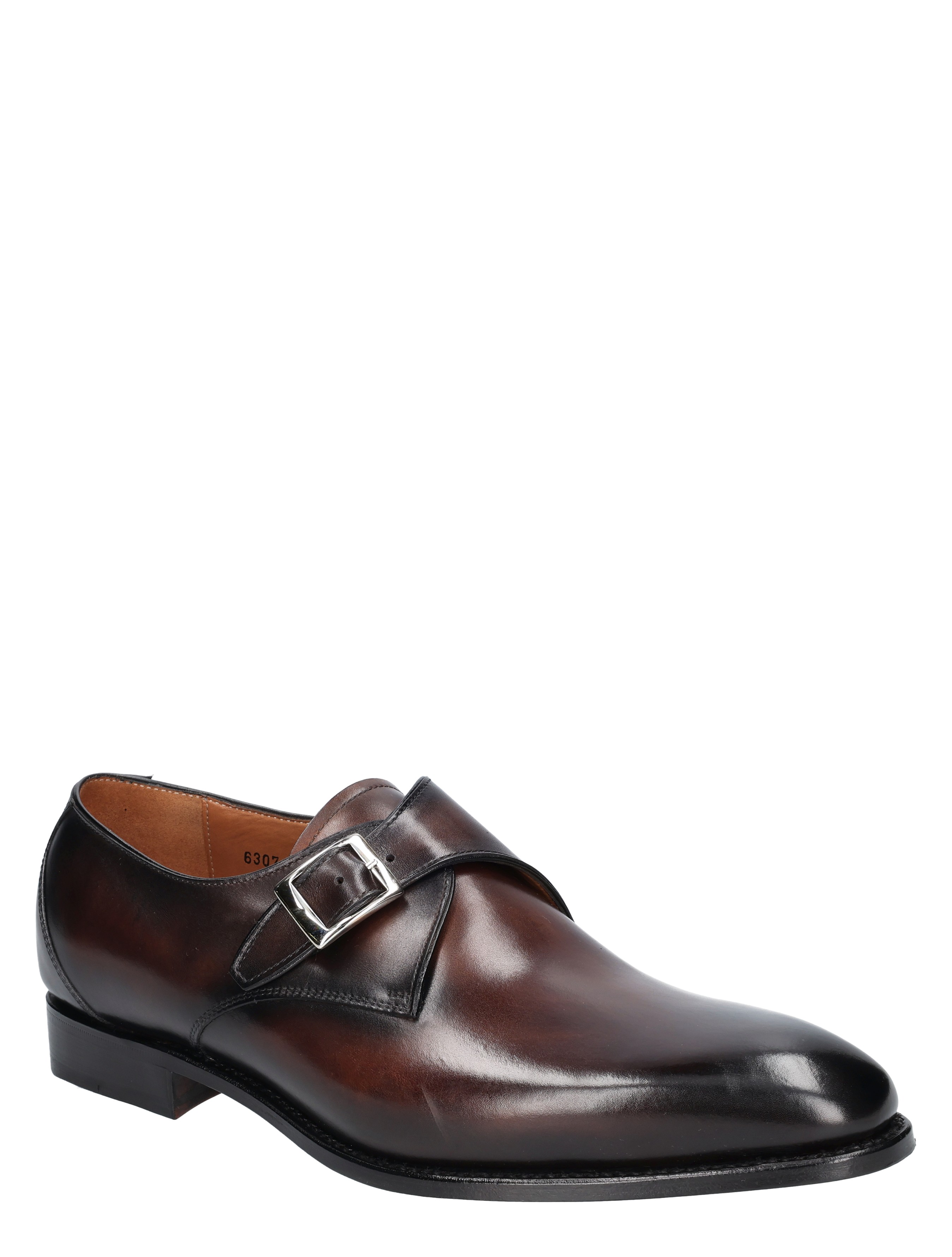 broek, donschoen, monkstrap, leder, bruine slipper