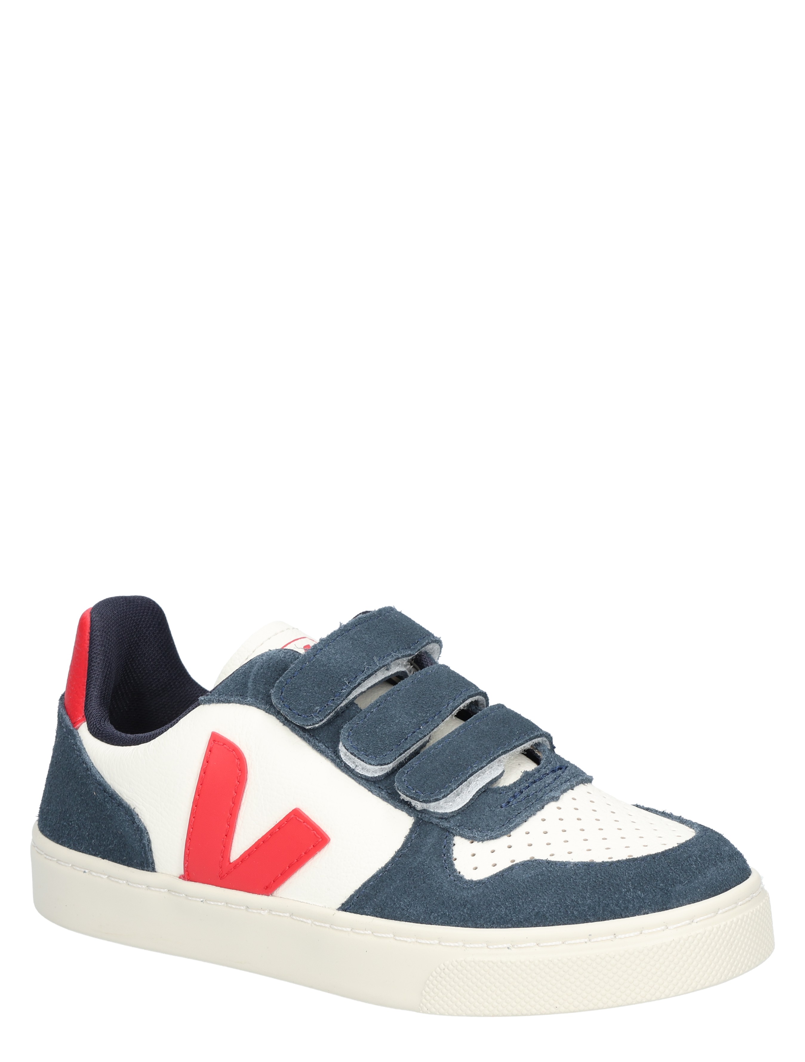 Veja - Small V-10 Kids Leather CV0520616C Pure Pekin Nautico - Meisjes - Jongens - Sneakers - Lage Sneakers - Lage Sneakers - Sneakers - 48209_83_3