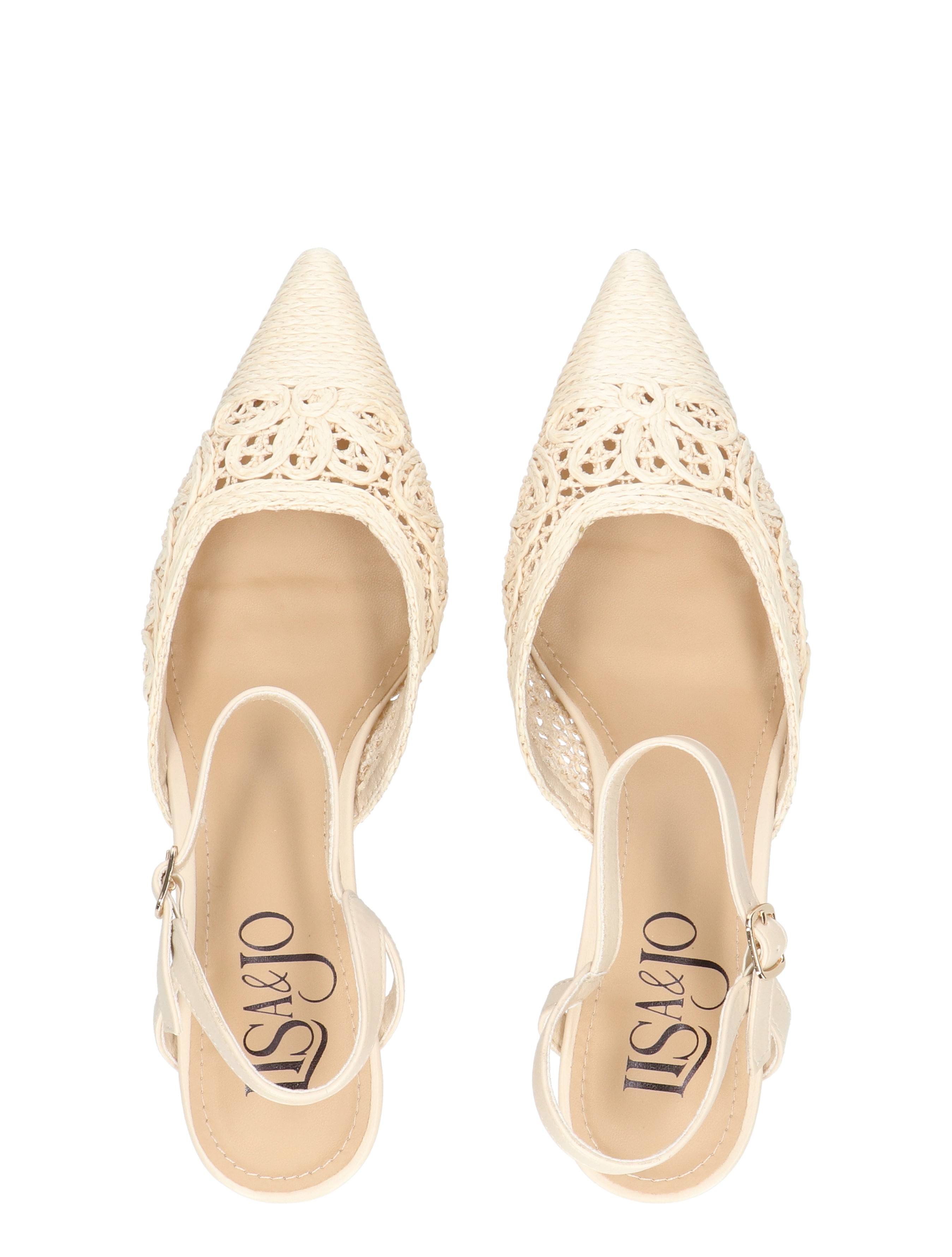 Lisa & Jo - Zea Off White Raffia - Dames - Pumps - 50199_77_7