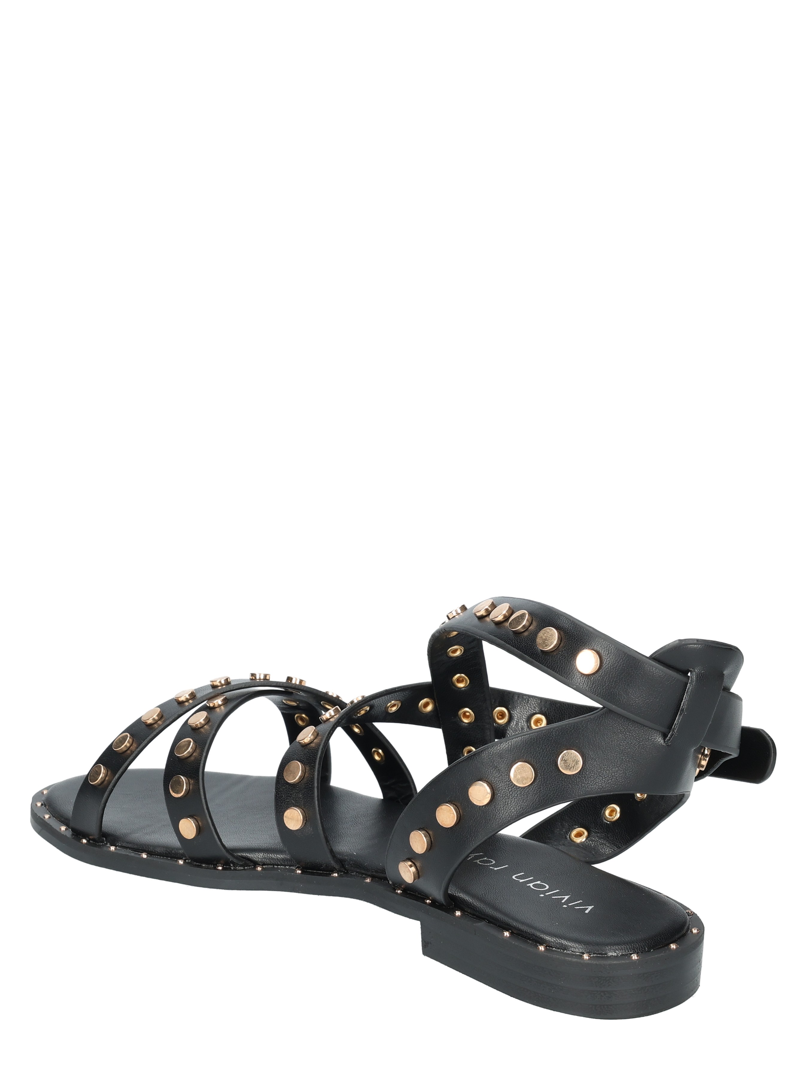 sandal, leren, zwarte, studs, sandalen