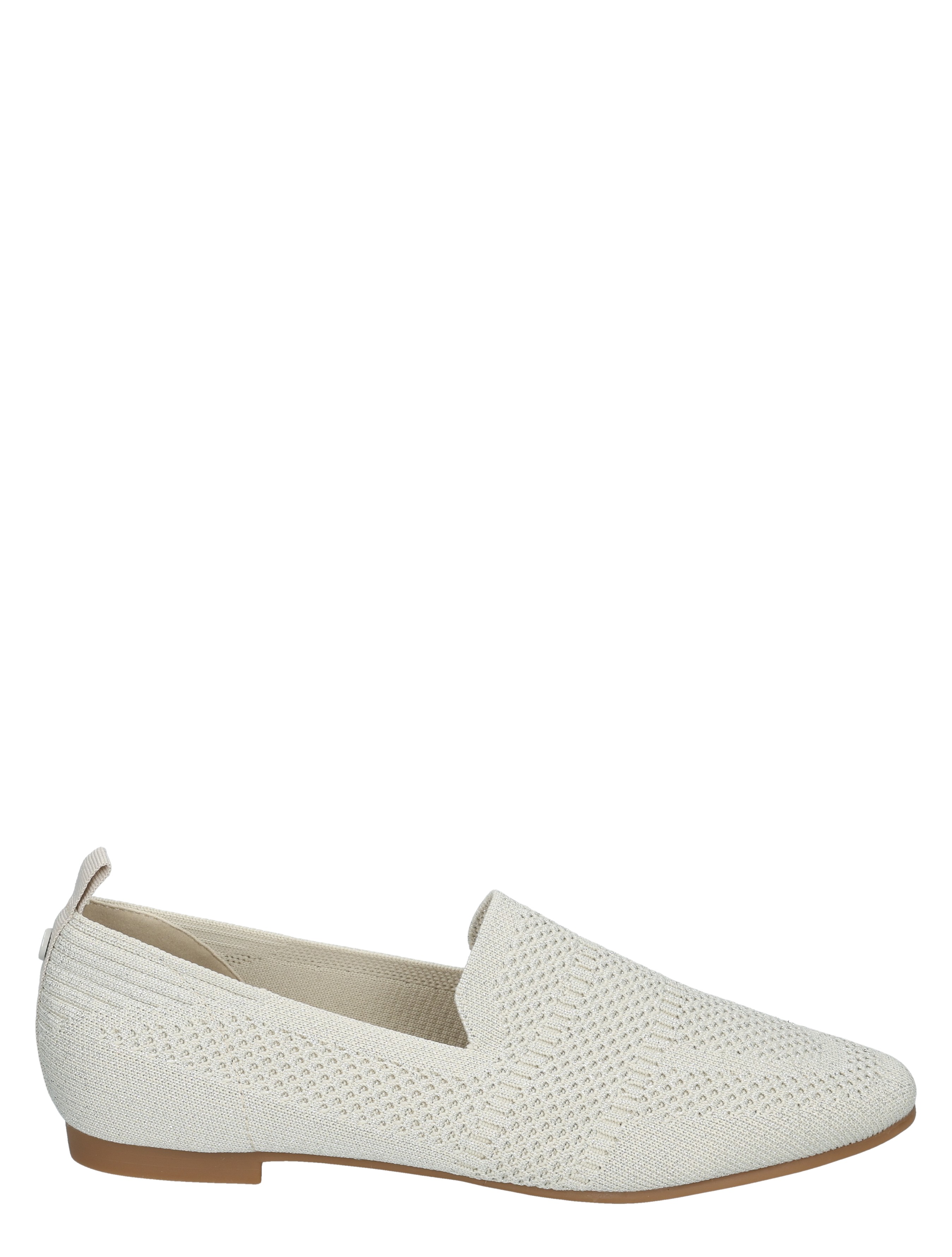 Lisa & Jo - Zilin Beige Silver Knitted - Dames - Loafers - 50872_88_1