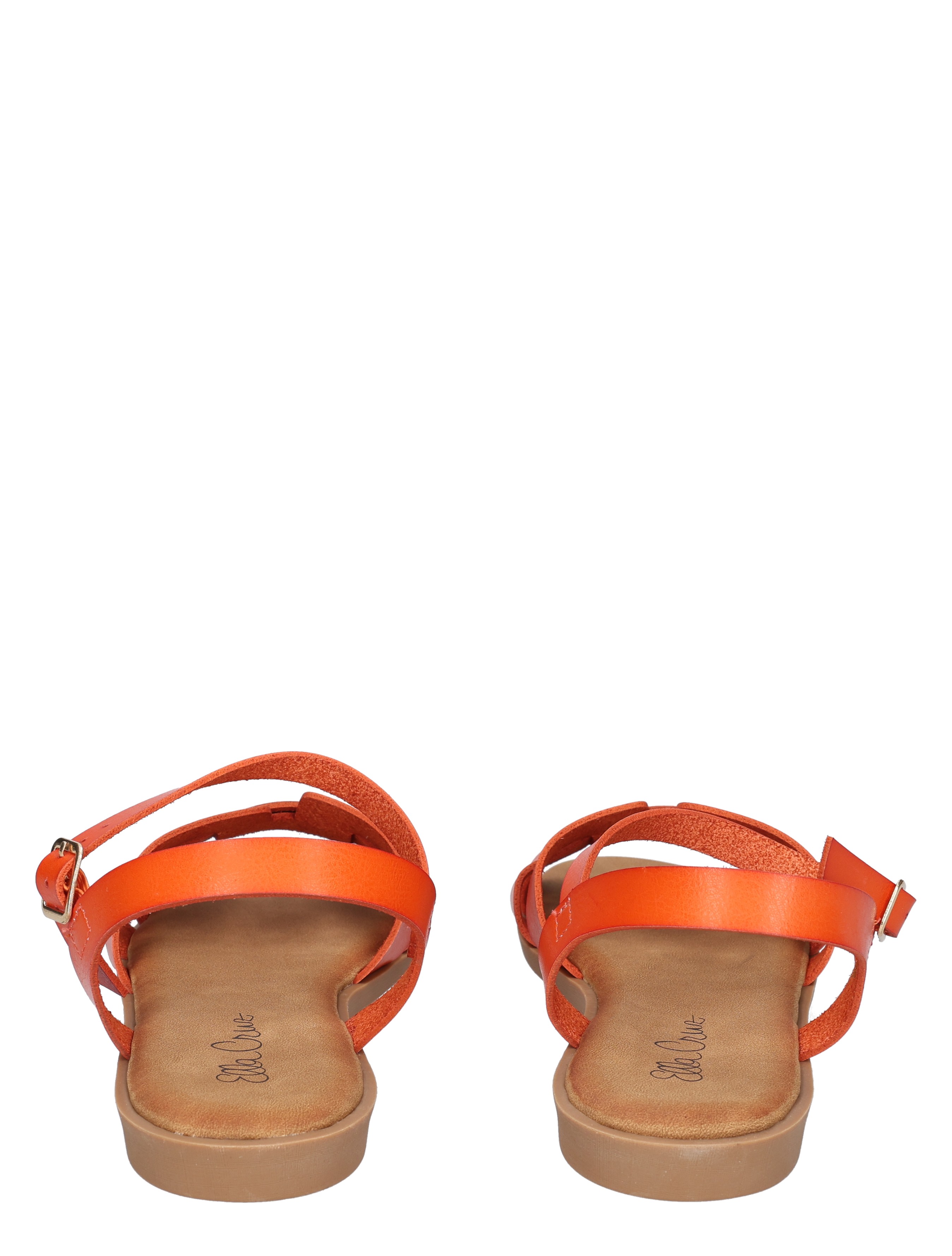 sandalen, oranje, strap sandals, open toe, spatbanden
