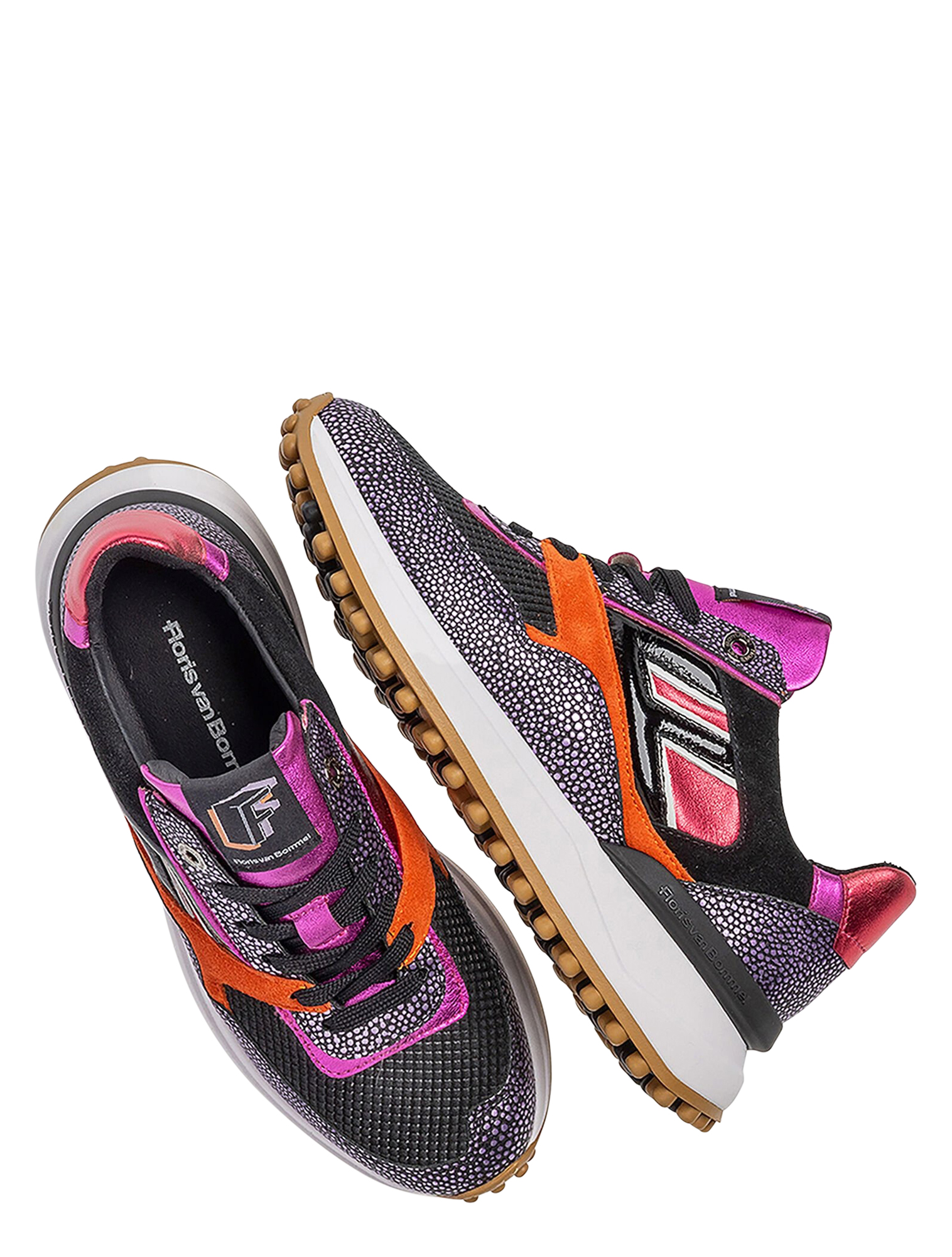 Floris van Bommel - Noppi SFW-10128 36.12 Purple G-Wijdte - Dames - Sneakers - Lage Sneakers - 50095_47_3