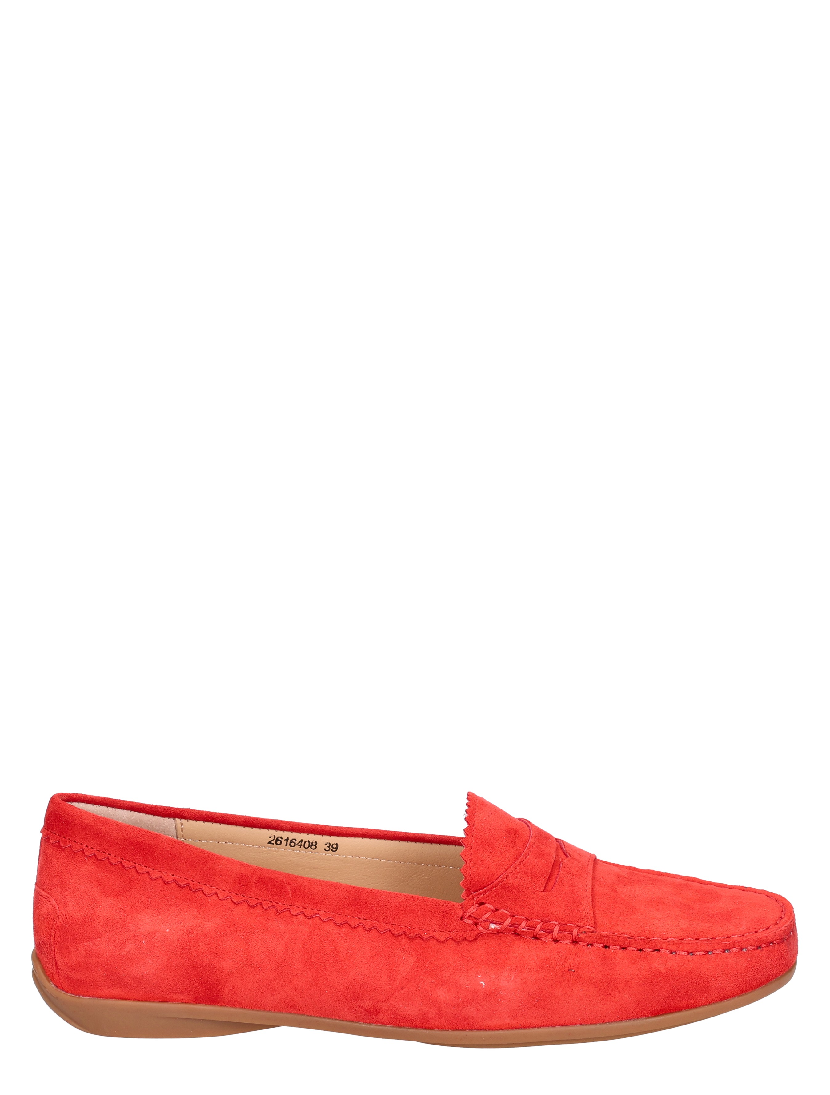 red, loafer, suede, moccasin, slip-on
