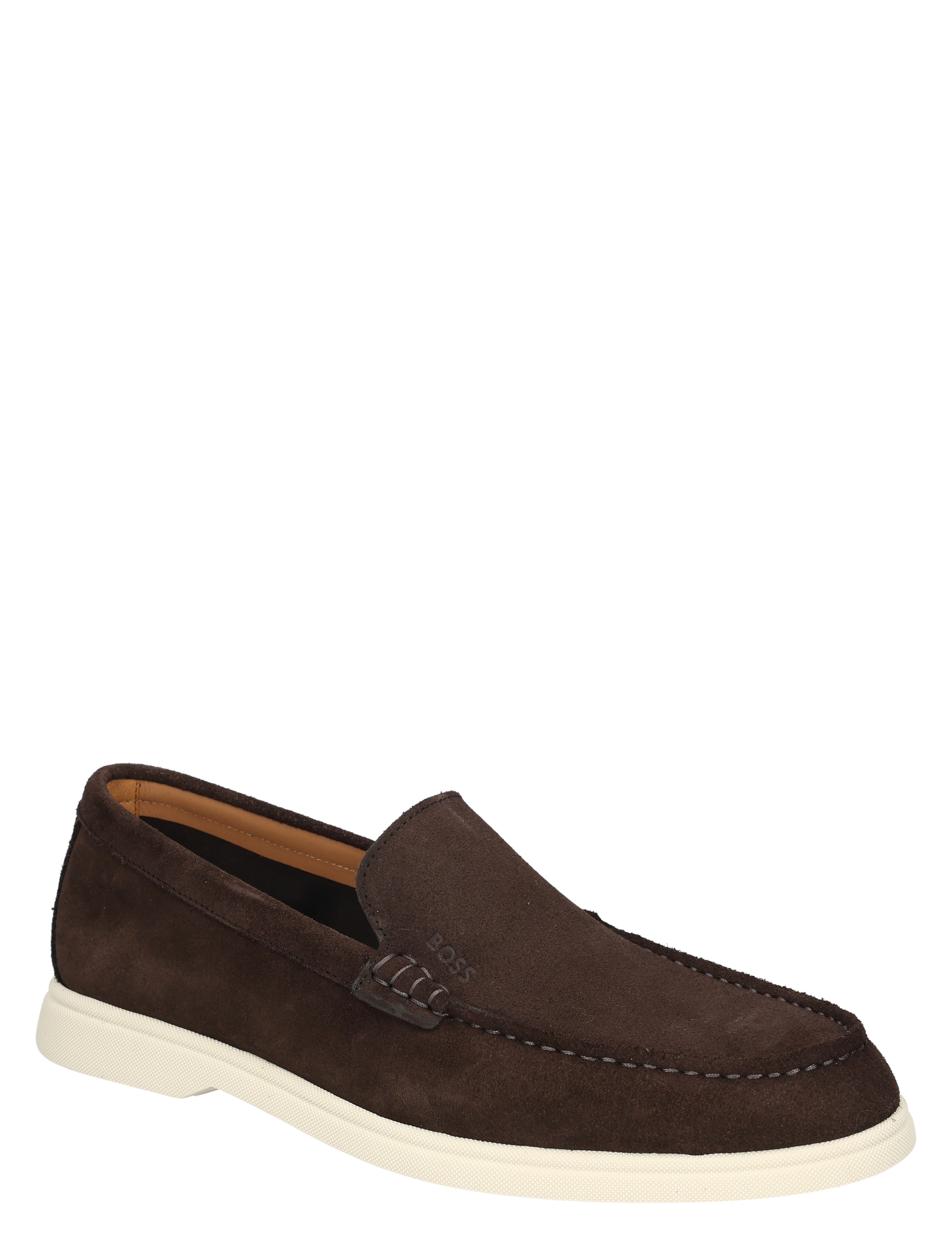 slip-ons, loafers, suede, brown, creme sole