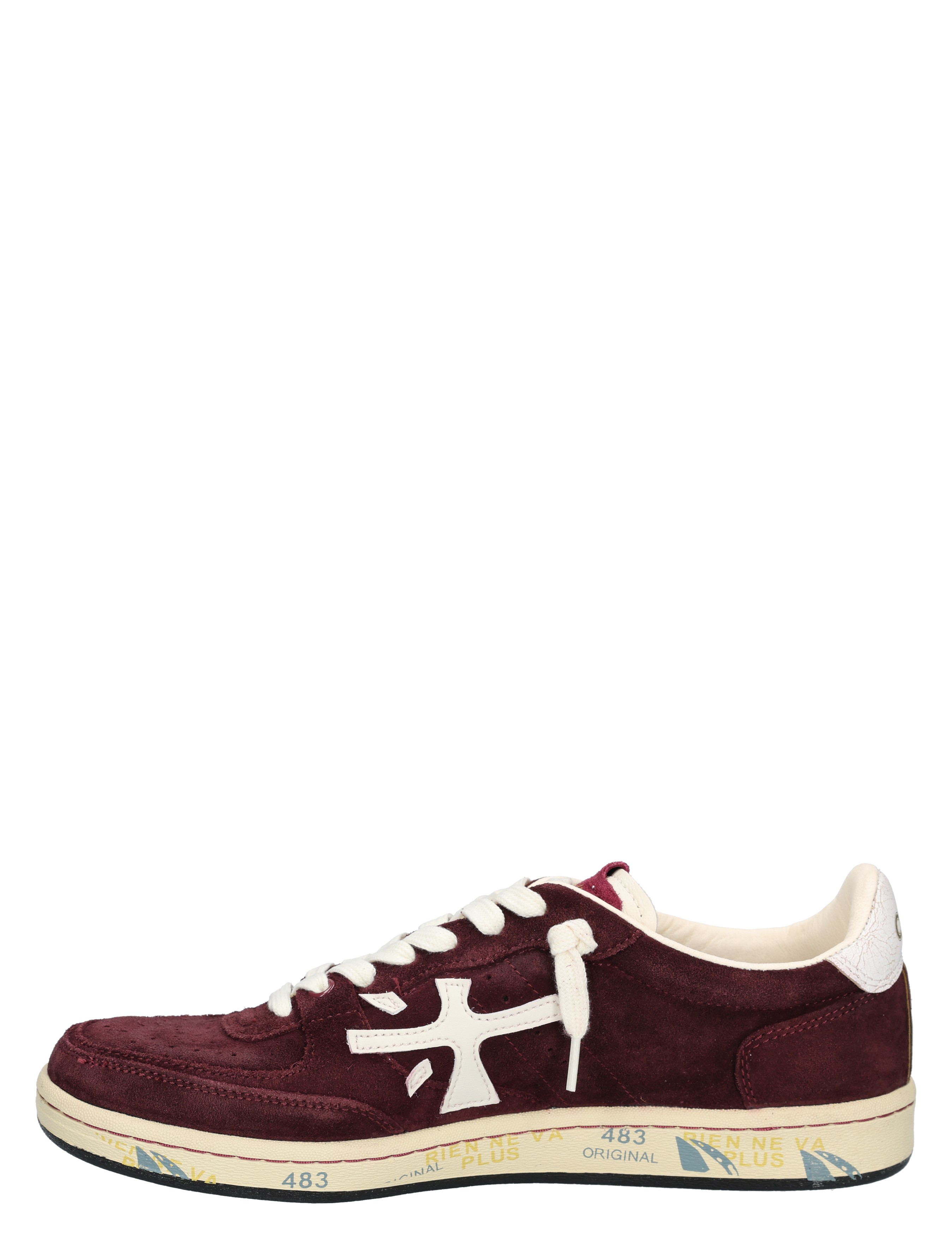 Premiata - BSKT Clay Men 7707 Burgundy - Heren - Lage Sneakers - Sneakers - 48274_42_2