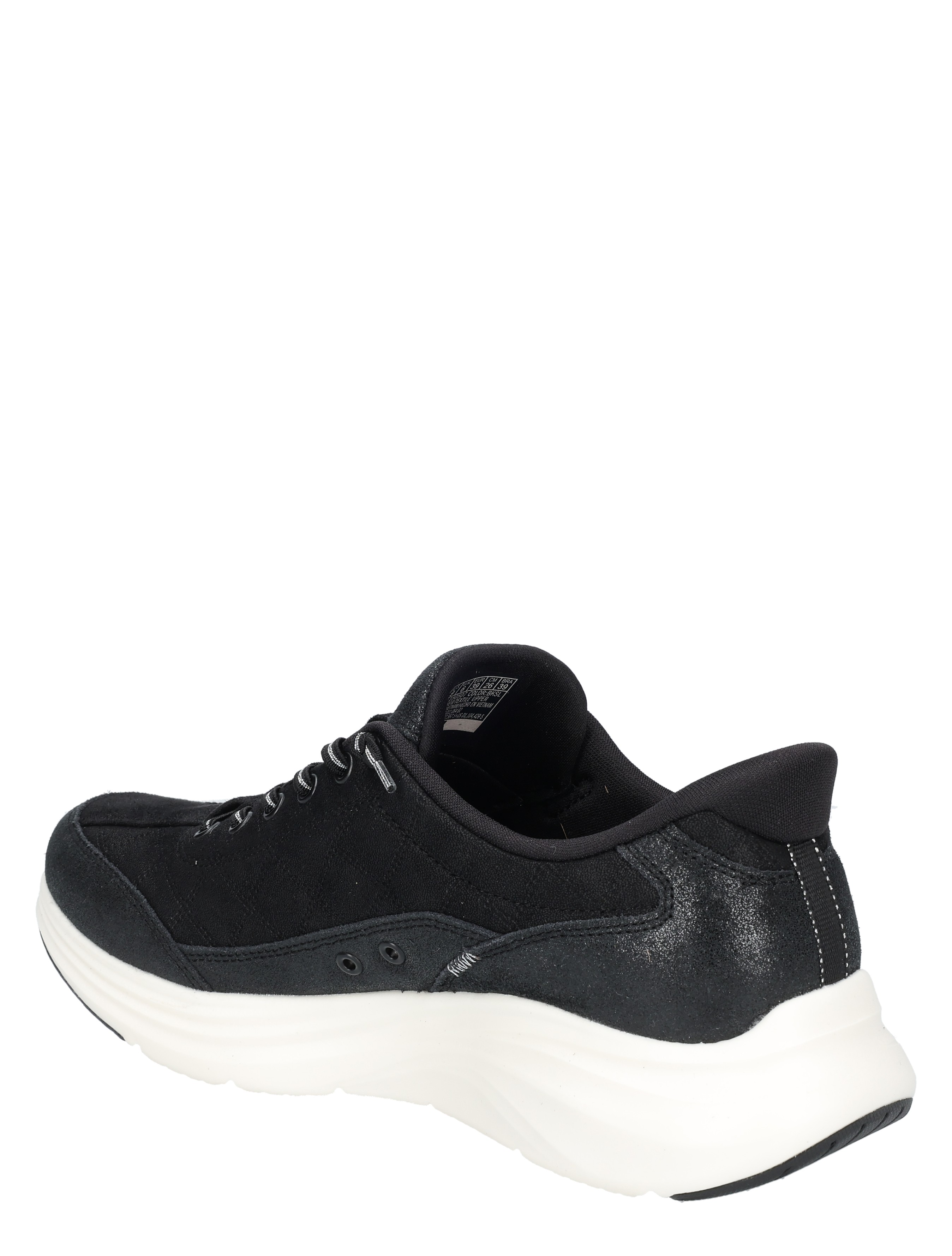 sneaker, zwart, canvas, atlhetisch, chunky?, zool, veters, lopende, zijaanzicht
