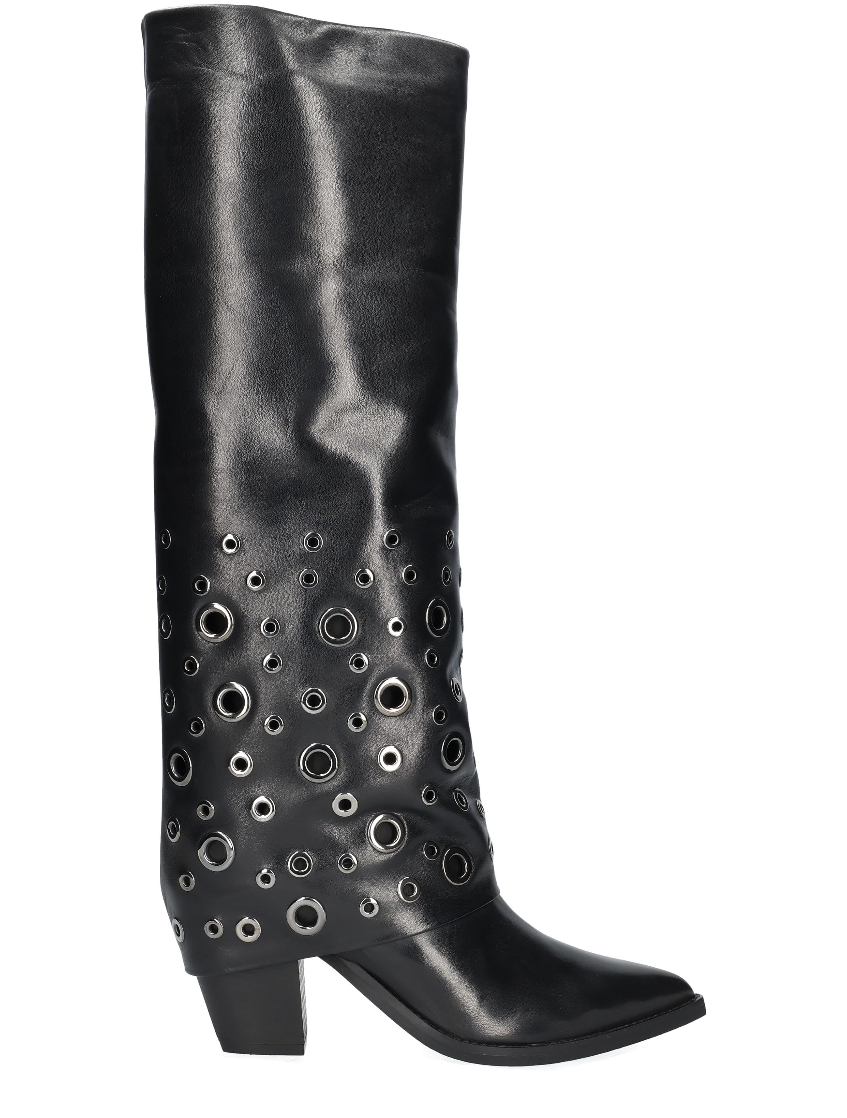 Julie Dee - MW543 Vitello Morbido Nero - Dames - Boots - Lange Laarzen - 49183_11_1