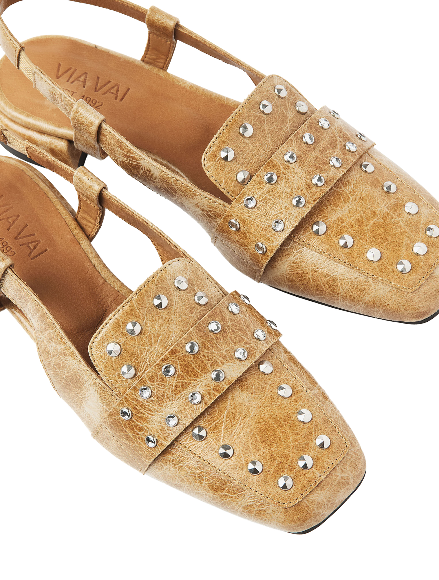 VIA VAI - 62388 Julie Damian 01-308 Seattle Cognac - Dames - Slingbacks - 51359_02_5