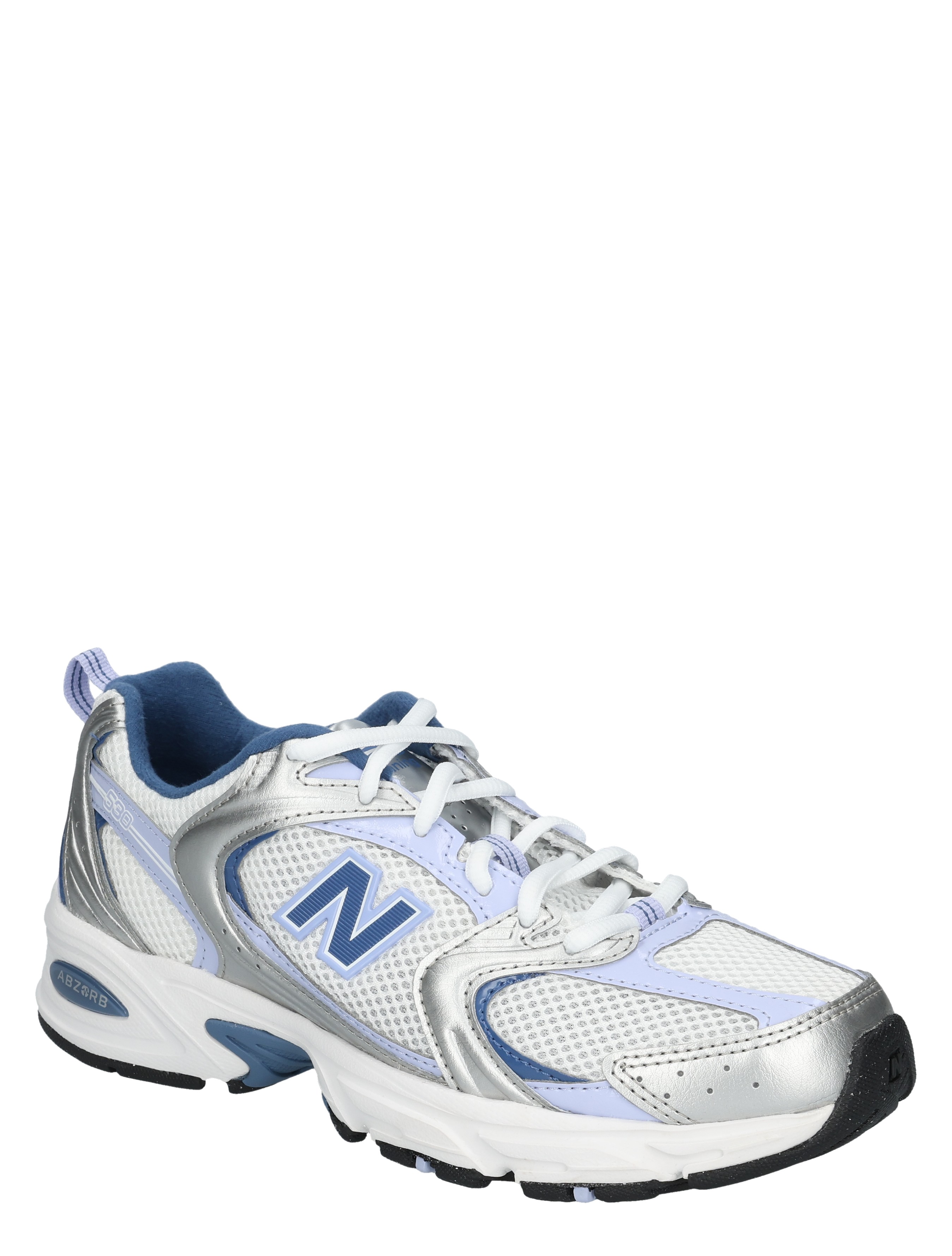 sneaker, sportschoen, mesh, wit, blauw
