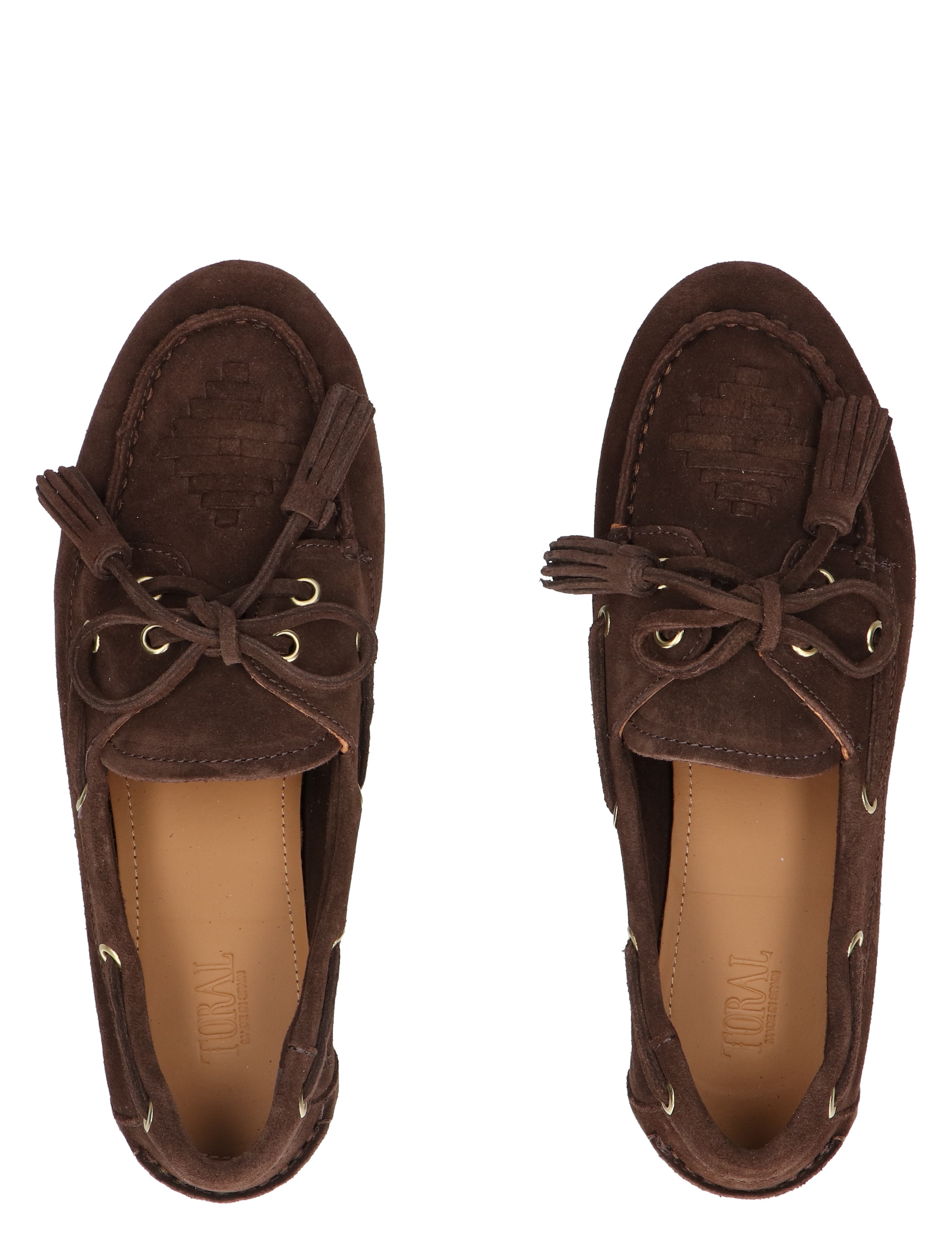 Toral Shoes - Shima Suede Moccasin Brown Gold - Dames - Loafers - 49646_22_7