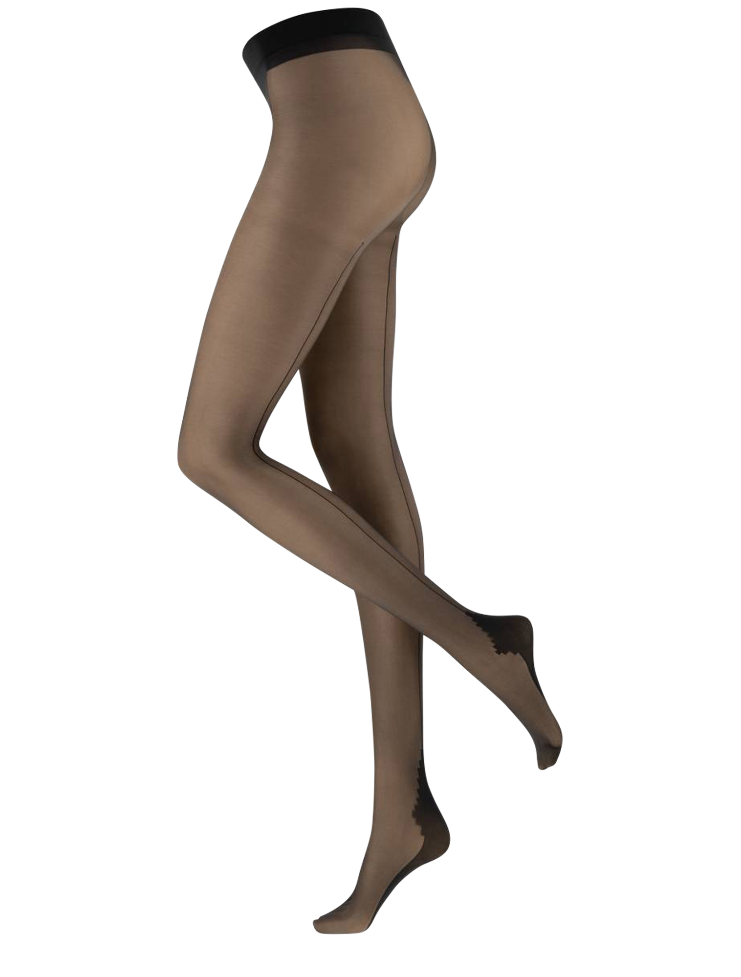 Oroblu - Riga Tights 20 Den Lycra Rear Seam 9999 Black - Dames - Panty - 38741_11_1