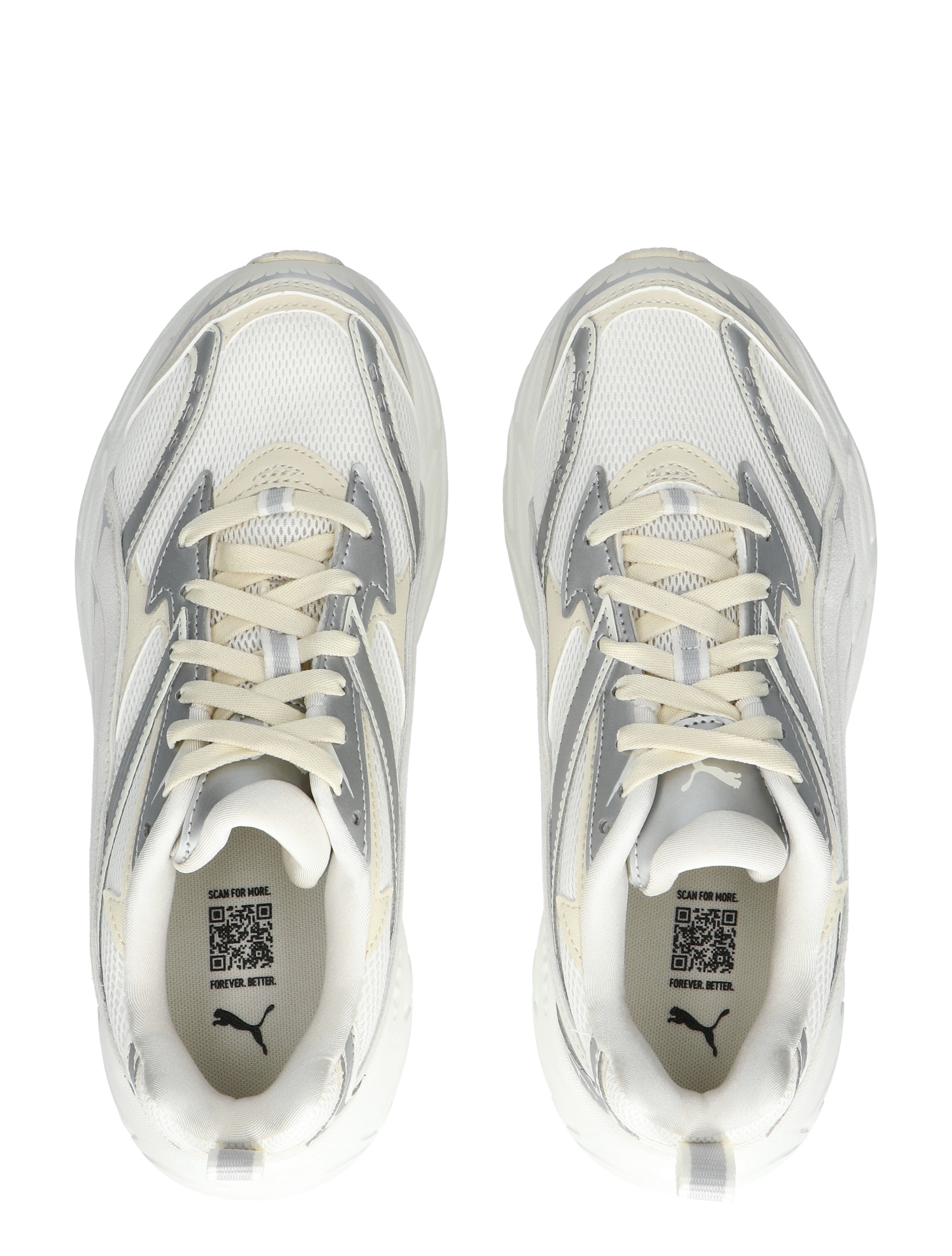 Puma - Morphic Retro 395920 06 Warm White Silver - Sneakers - Dames - Lage Sneakers - 46462_77_7