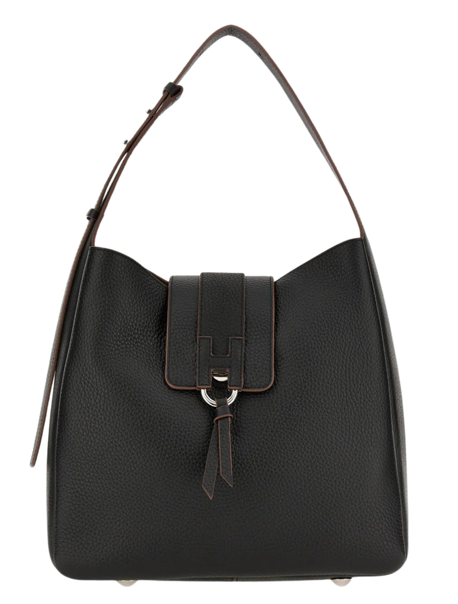 Hogan - Trend Hobo Bag Black - Dames - Schoudertassen - 51113_11_1