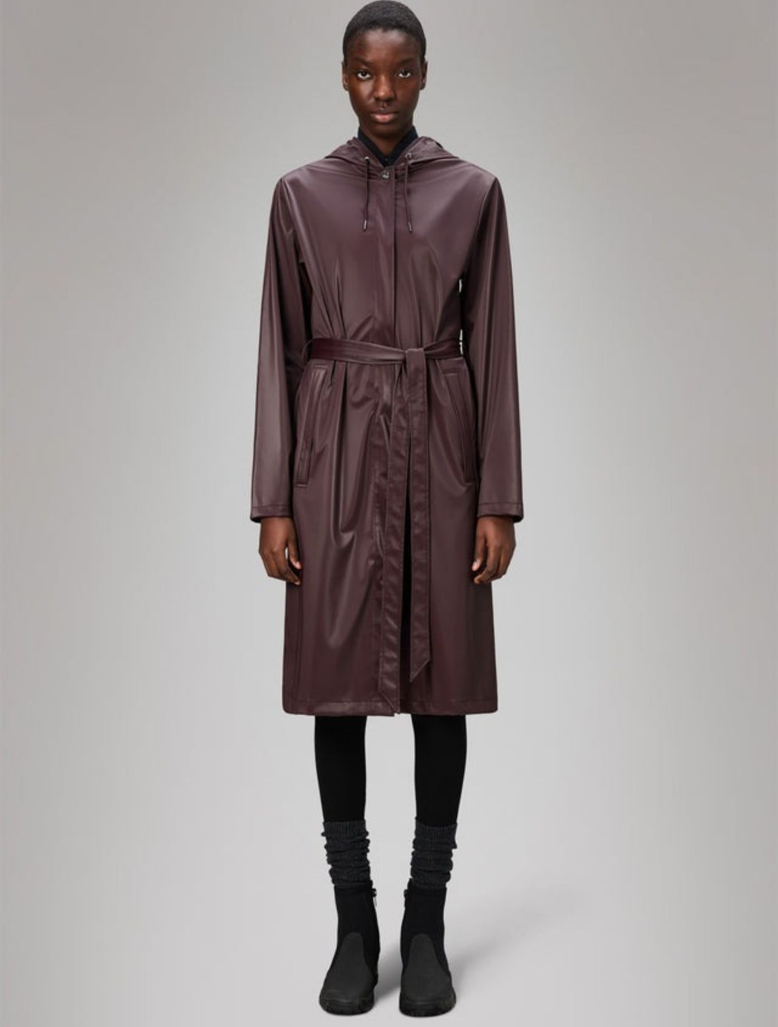 Rains - A-Line Longer W Jacket W3 Depth Bordeaux - Dames - Jassen en Jacks - 48325_42_2