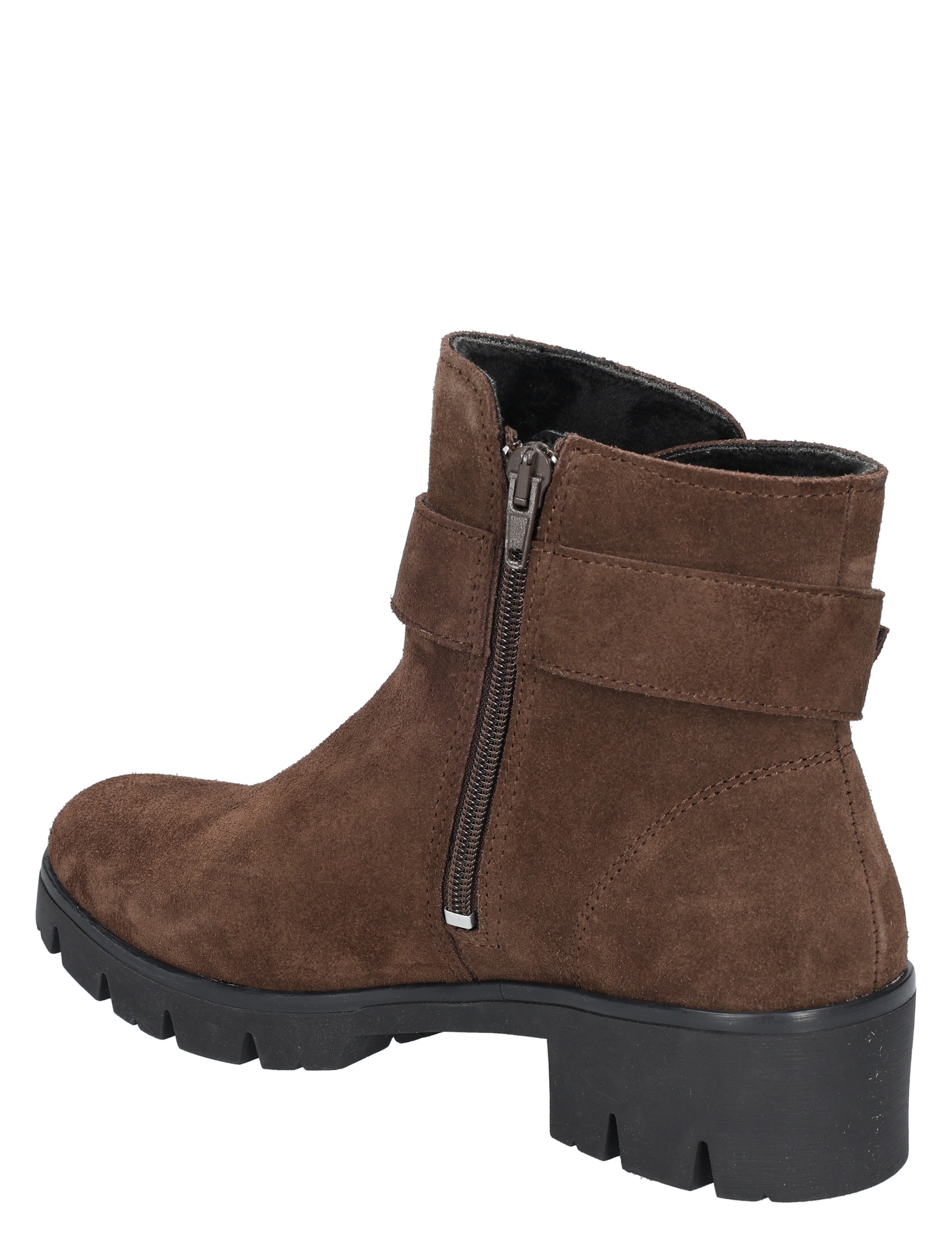 boots, ankle boot, brown suede, zipper, rubber sole