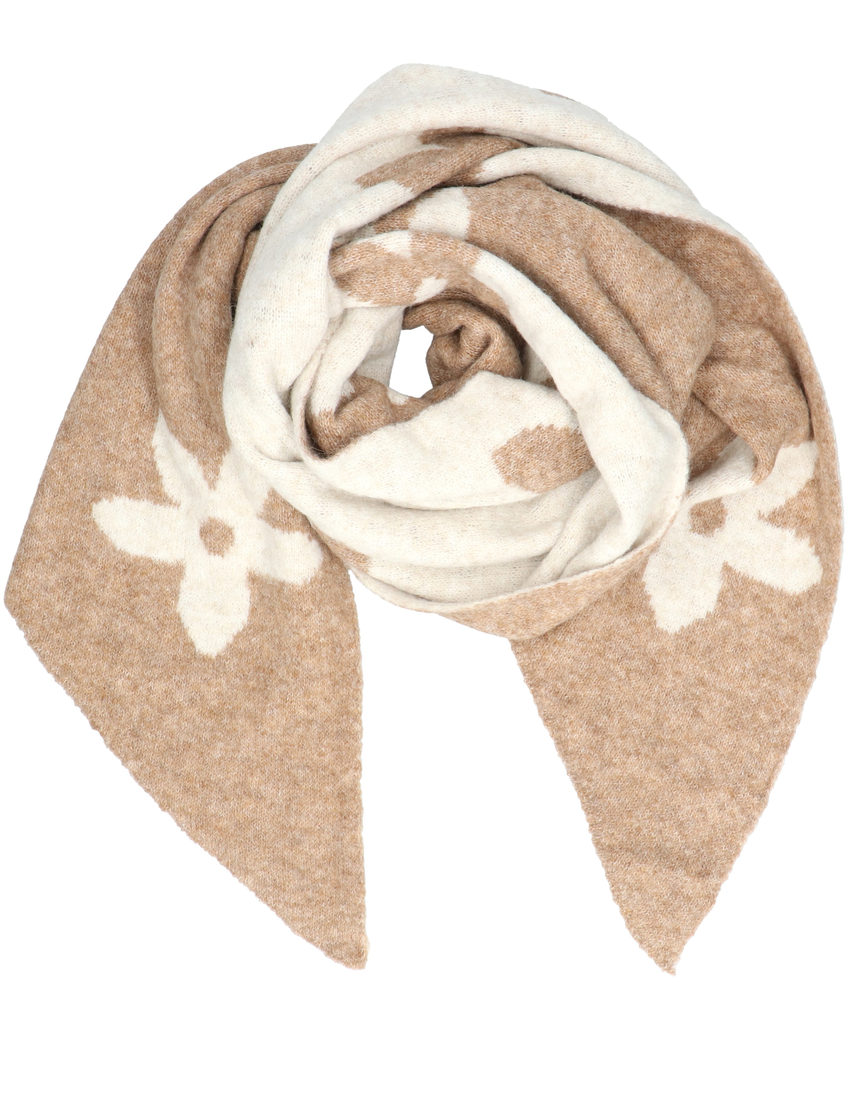 P-Modekontor - 5832581 Brown White - Dames - Sjaals - 50158_28_1