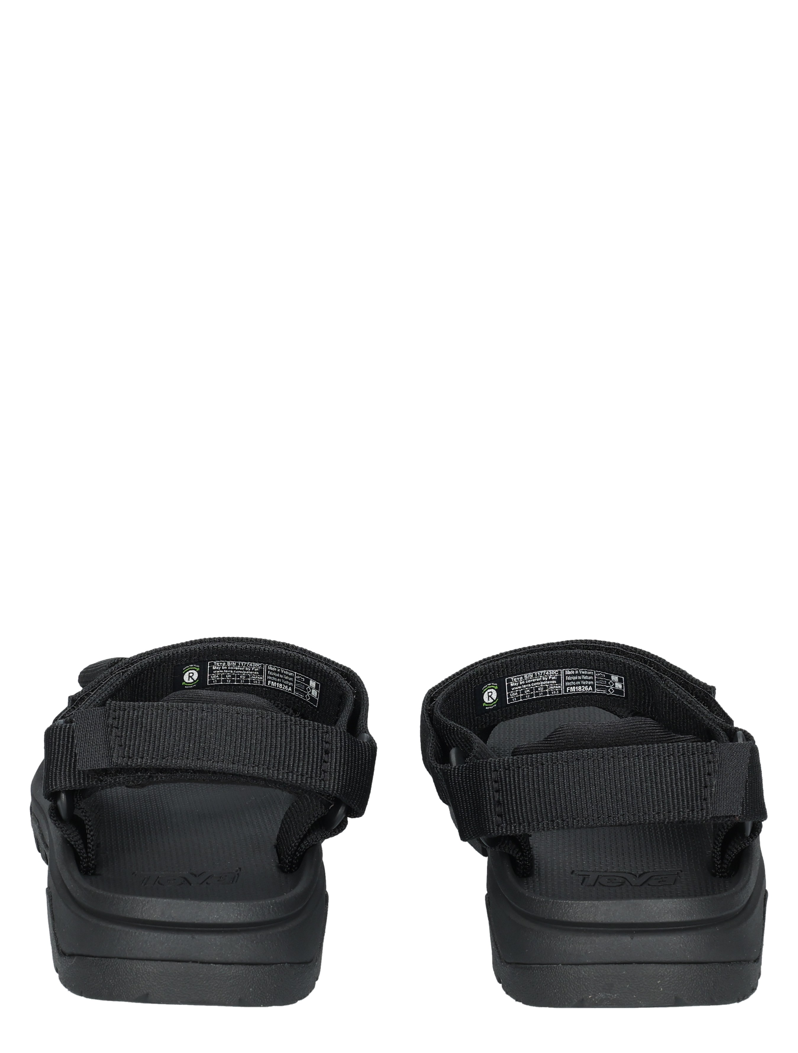 sandals, slip-on, zwart, band, open-toe