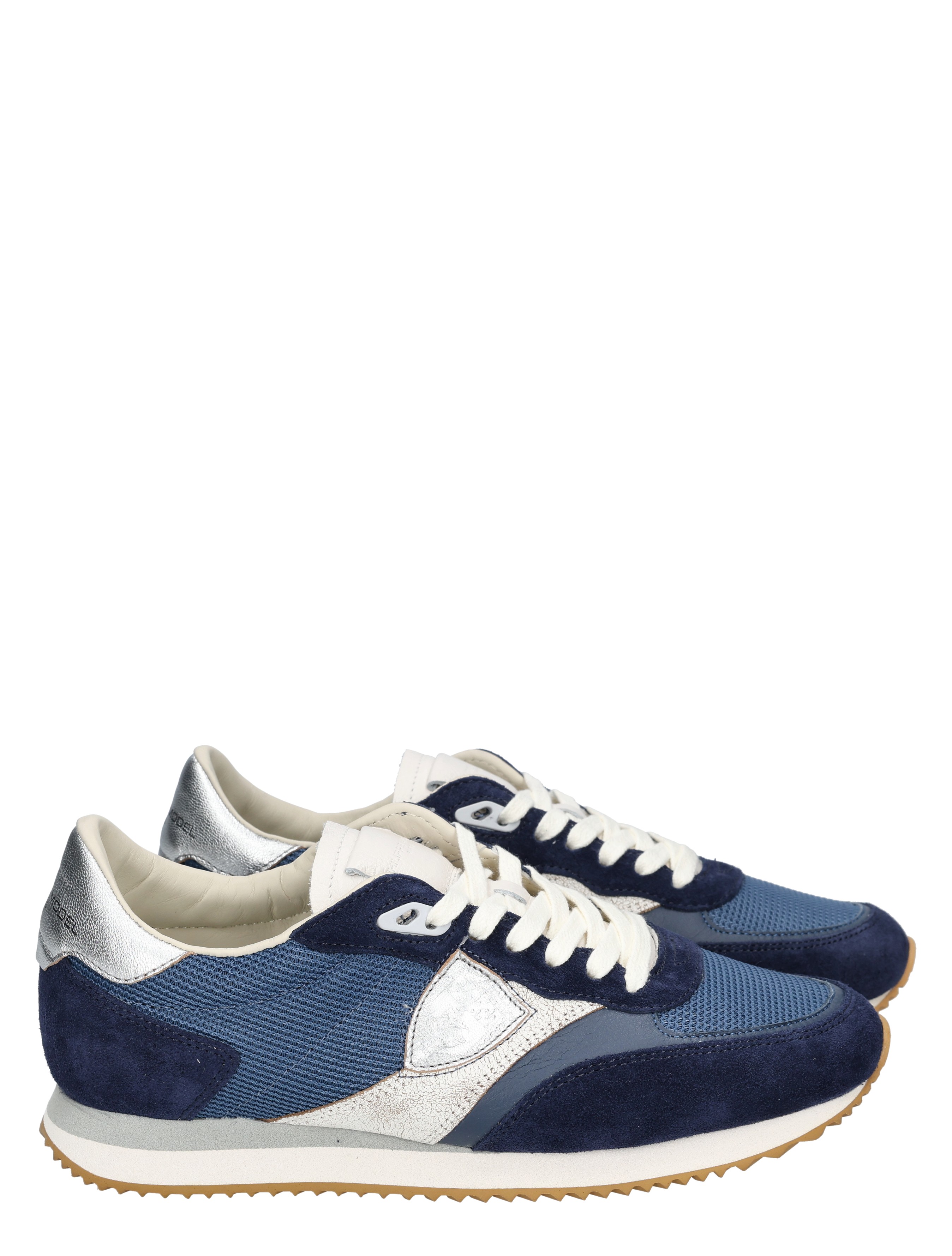 Philippe Model - BVLD Blville Low Woman W009 Mondial Blue Argent - Dames - Sneakers - Lage Sneakers - 49965_33_5