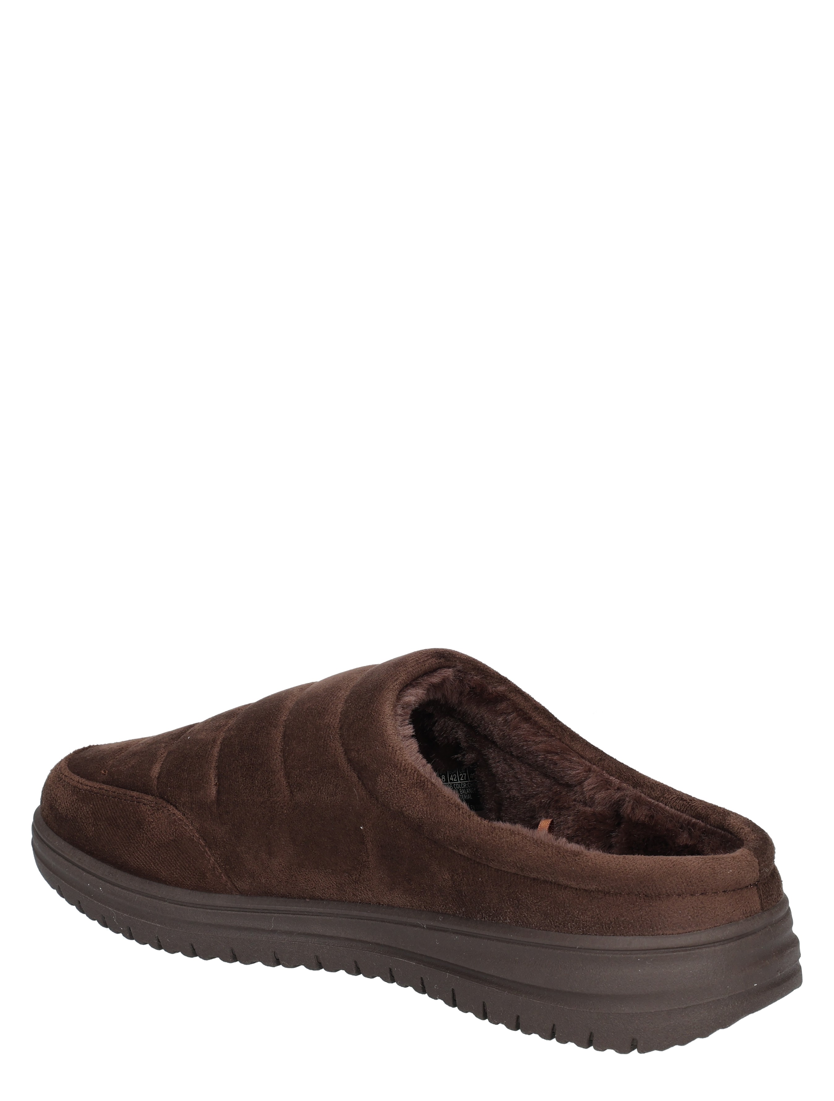slipper, bruin, pluche, mocassin, rose-loop