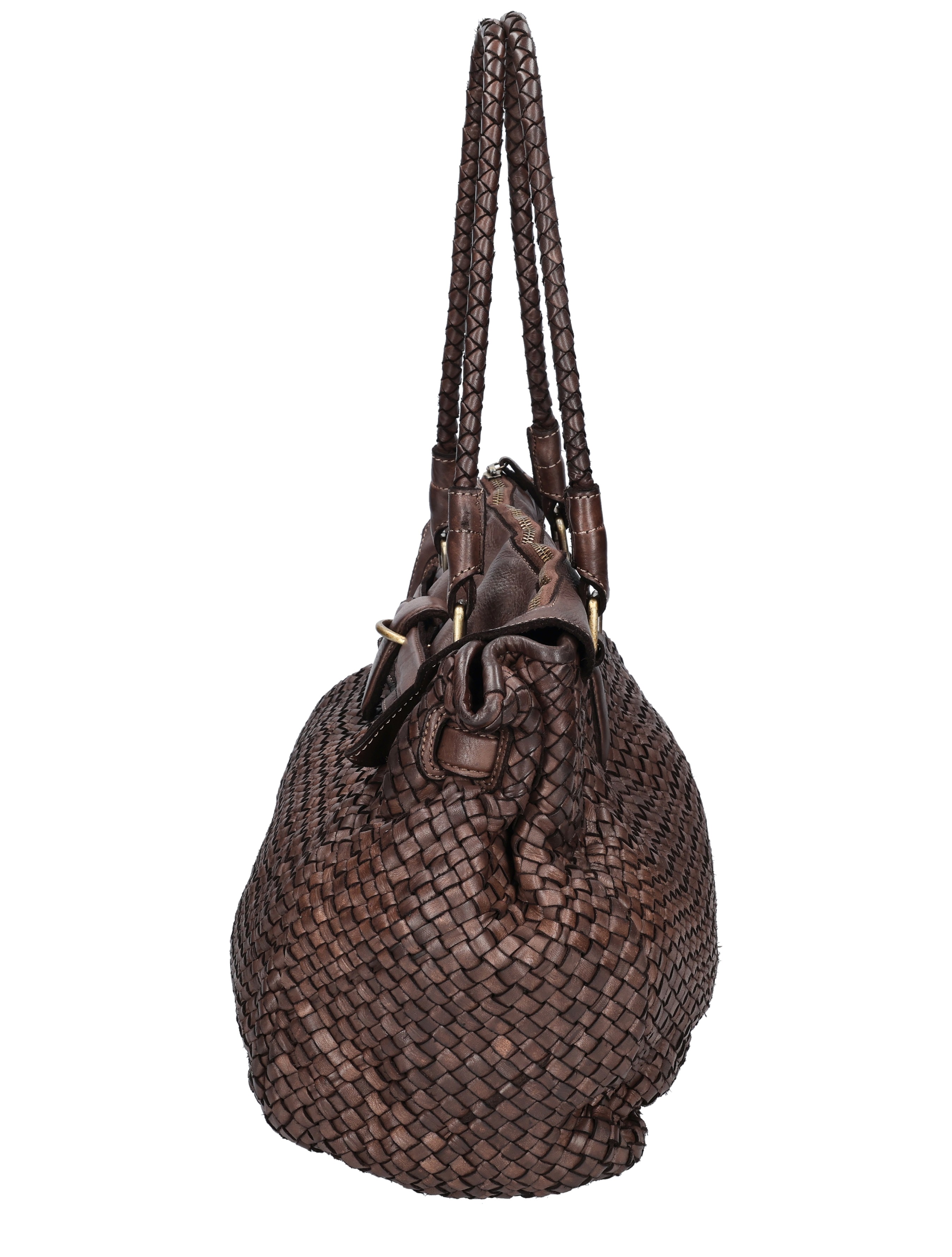 handtas, donkergroen?, brown bag, woven bag, tote