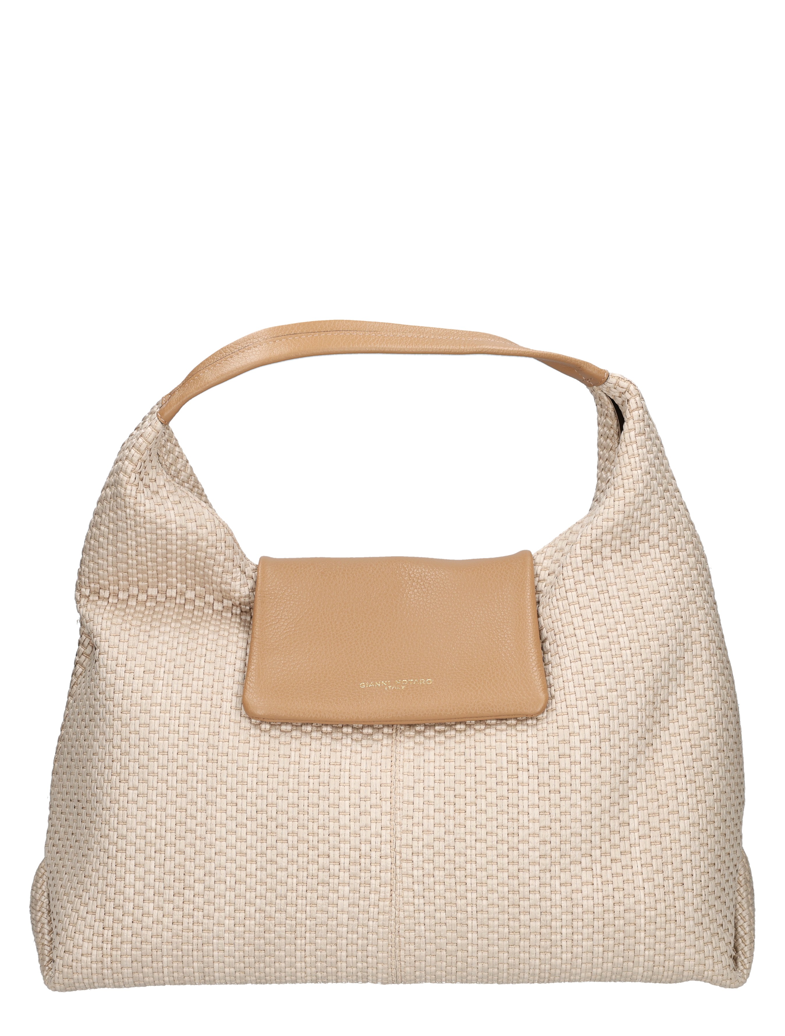 Carol J - 266 Rafia Dollaro Sabbia Tan - Dames - Schoudertassen - 50699_27_1