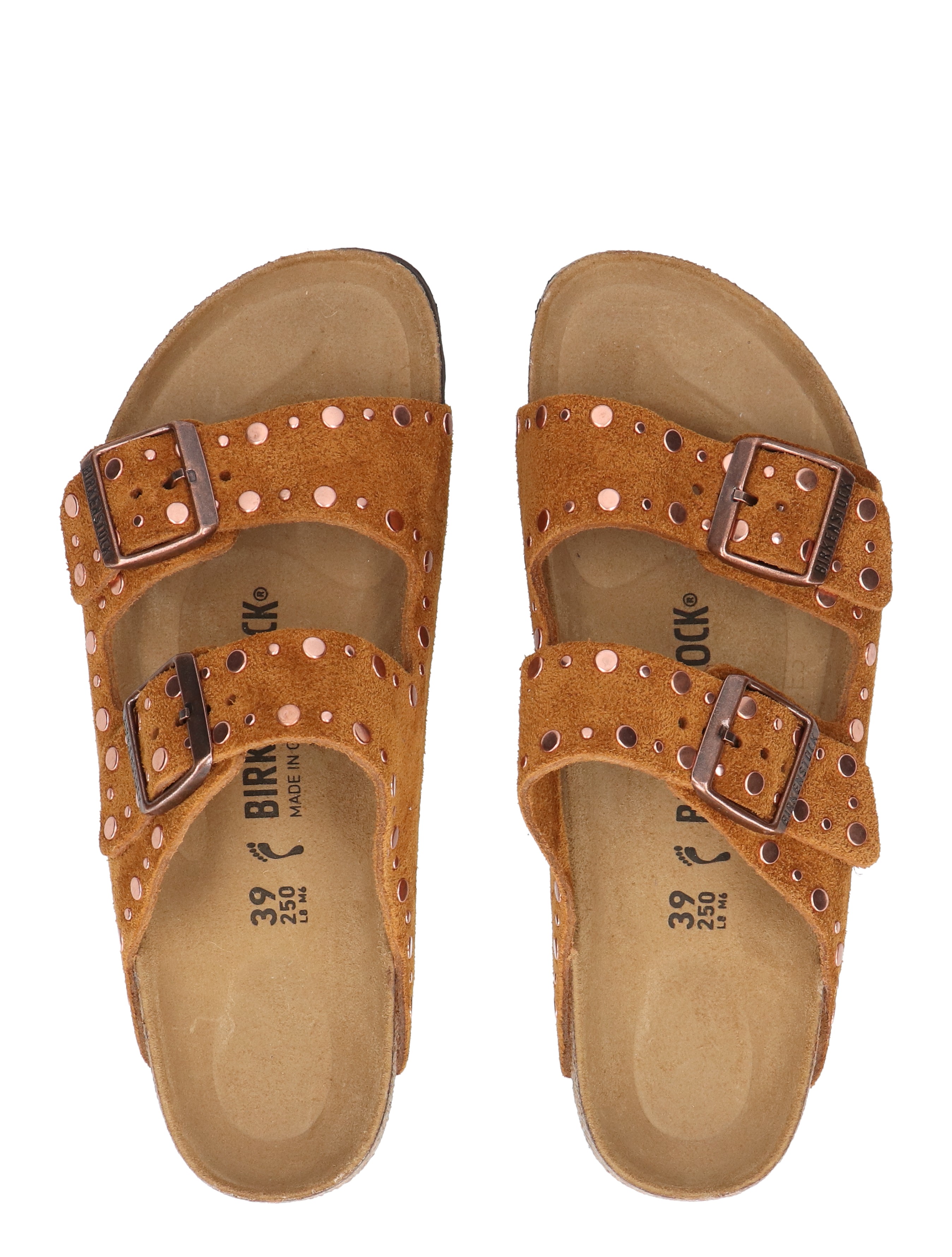 Birkenstock - Arizona Women Rivet 1031731 Suede Mink - Dames - Muiltjes - 49863_22_1