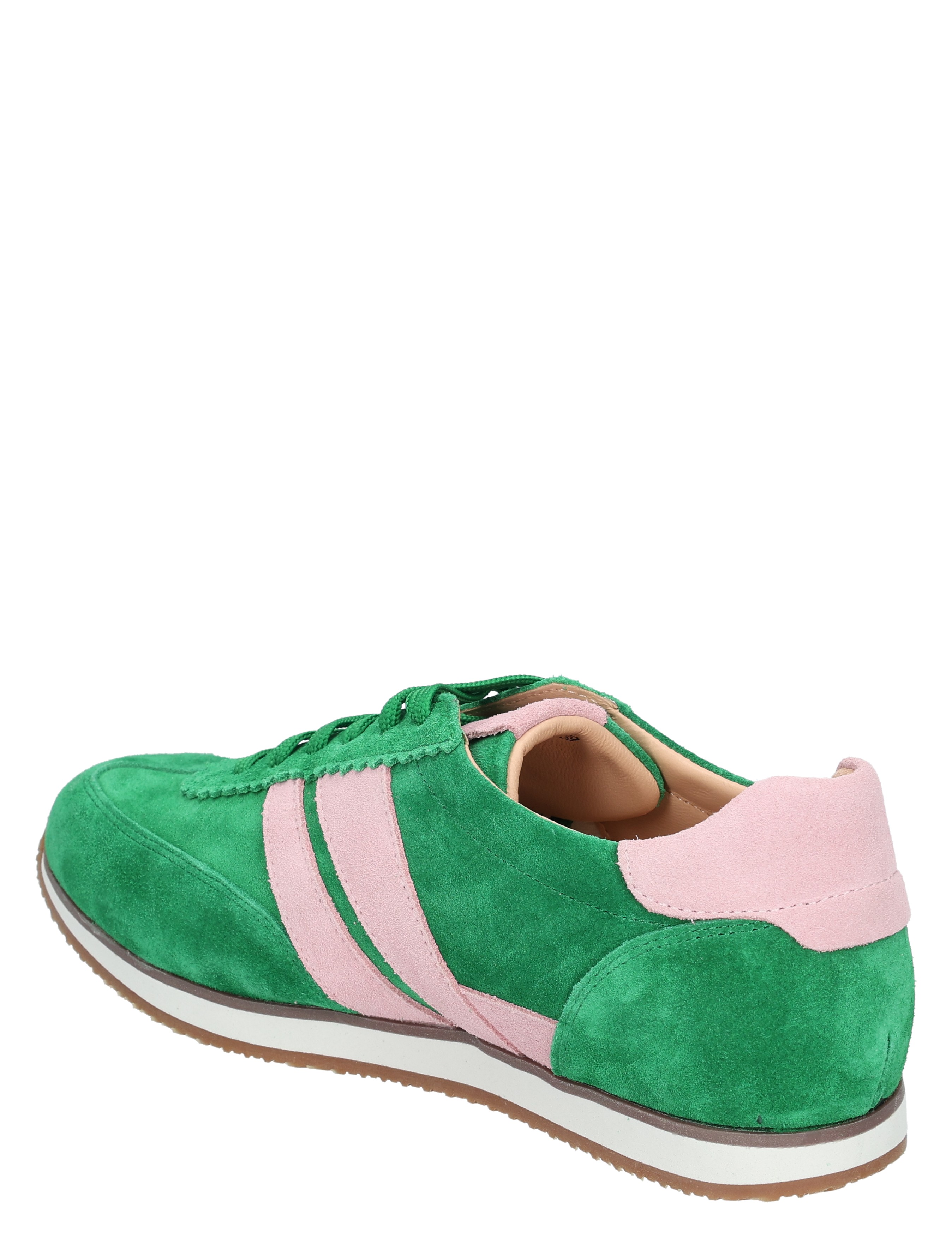 sneaker,  groen,  roze,  suède,  opvallende band