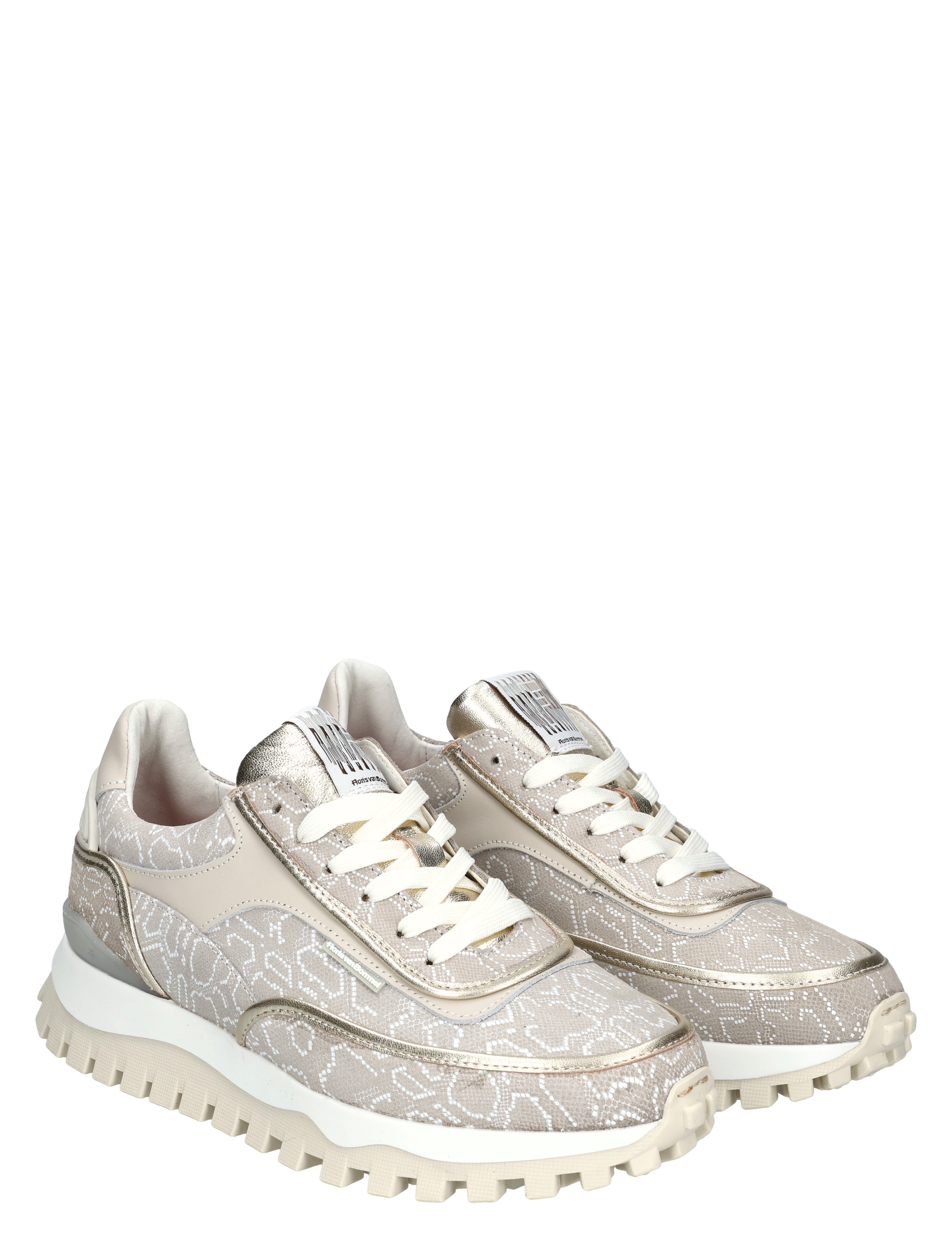 Floris van Bommel - Grommi 10131 34-02 Taupe - Dames - Sneakers - Lage Sneakers - 50837_77_5