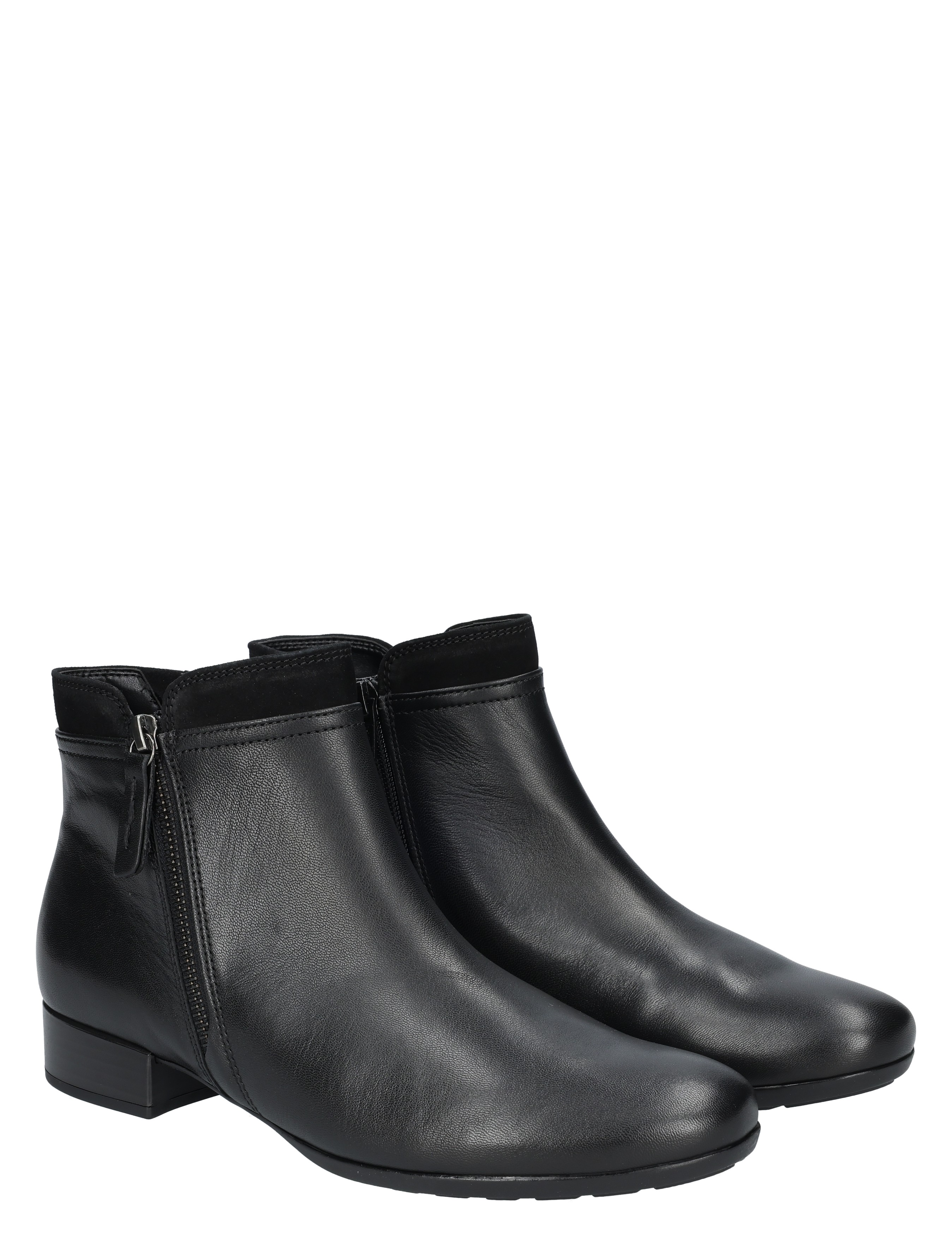booties, ankle boots, black, leather, zipper
